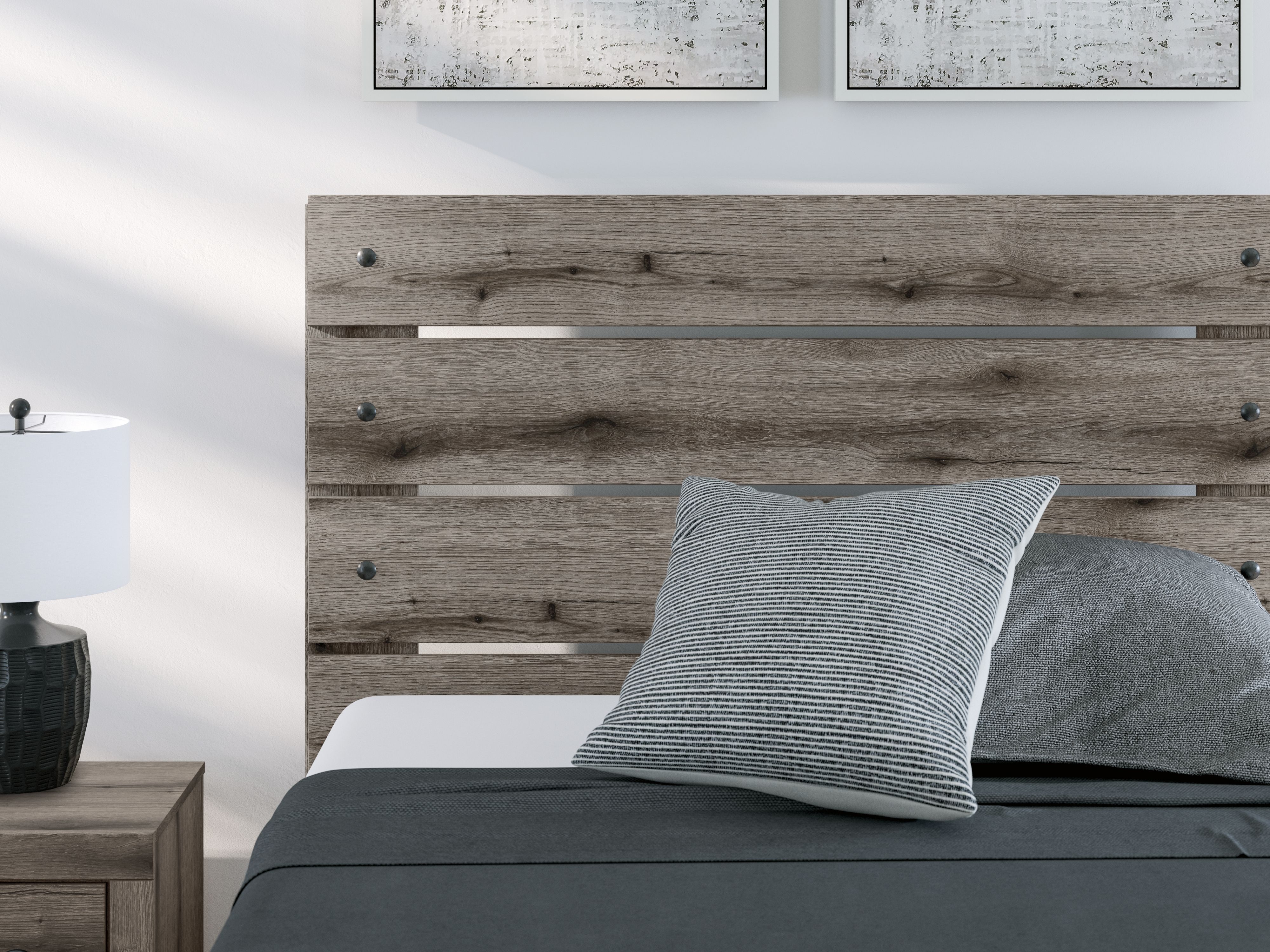 Ashley Furniture Graystorm - Full Panel Bed With Storage - Brown Gray - Image 11