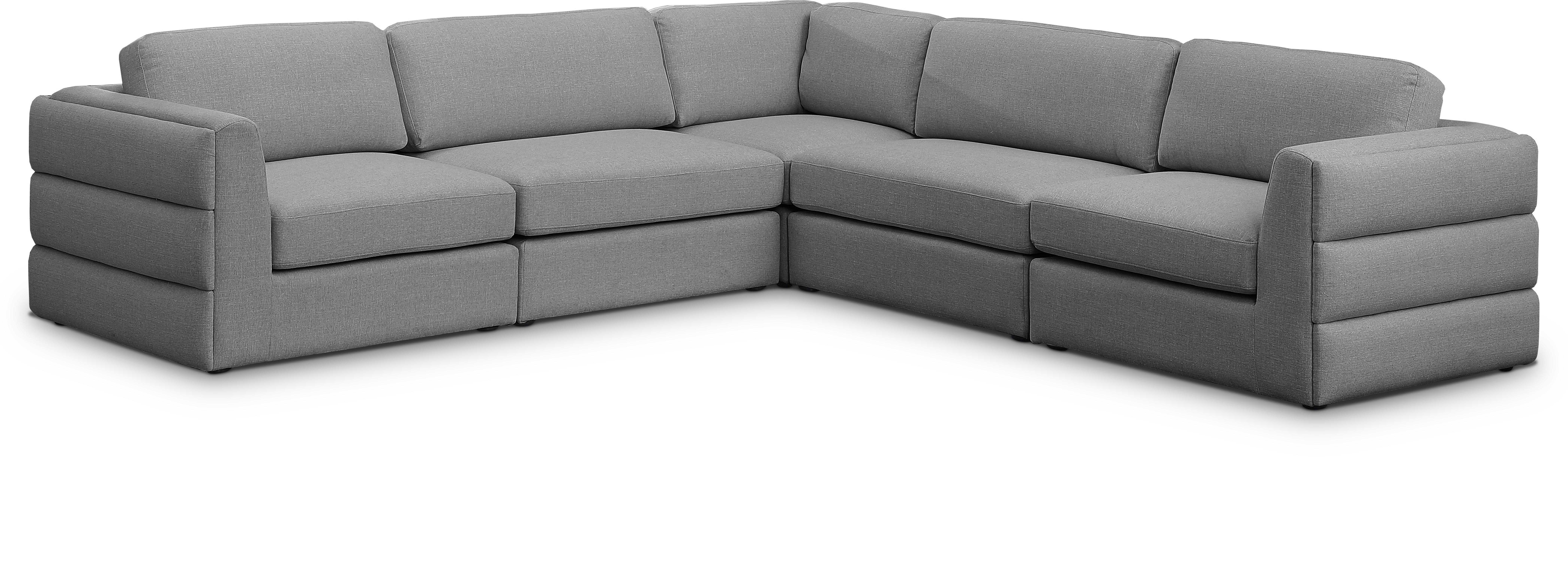 Beckham - 5 Piece Modular Corner Sectional - Dark Gray