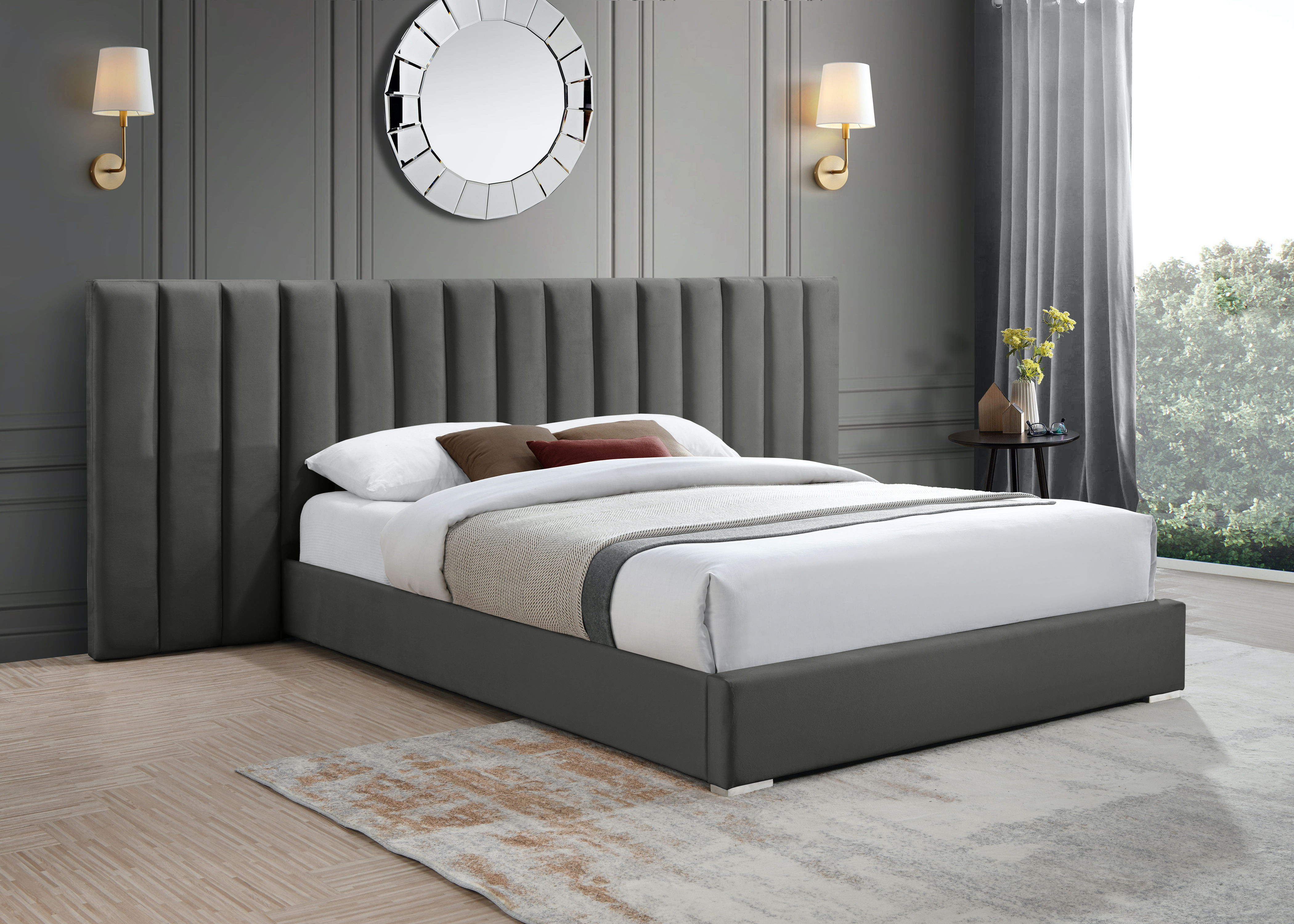 Pablo - Queen Bed - Gray