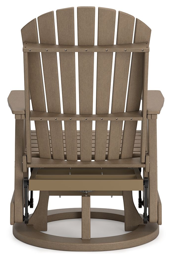 Ashley Furniture Hyland Wave - 4 Pc. - Glider Loveseat, 2 Swivel Glider Chairs, Cocktail Table - Driftwood - Image 7