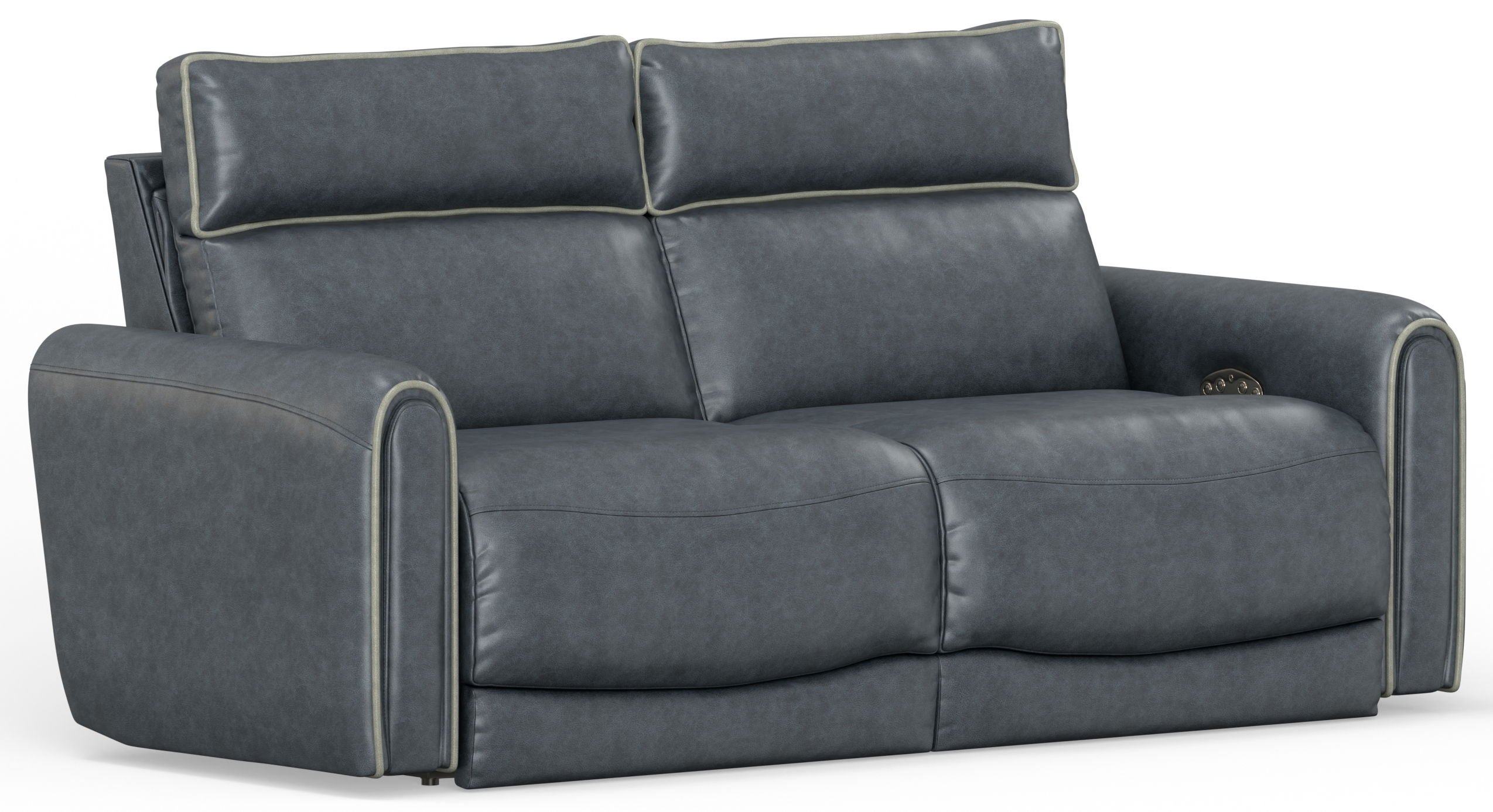 Nico - Power Reclining Sofa With Power Adjustable Headrest - Twilight