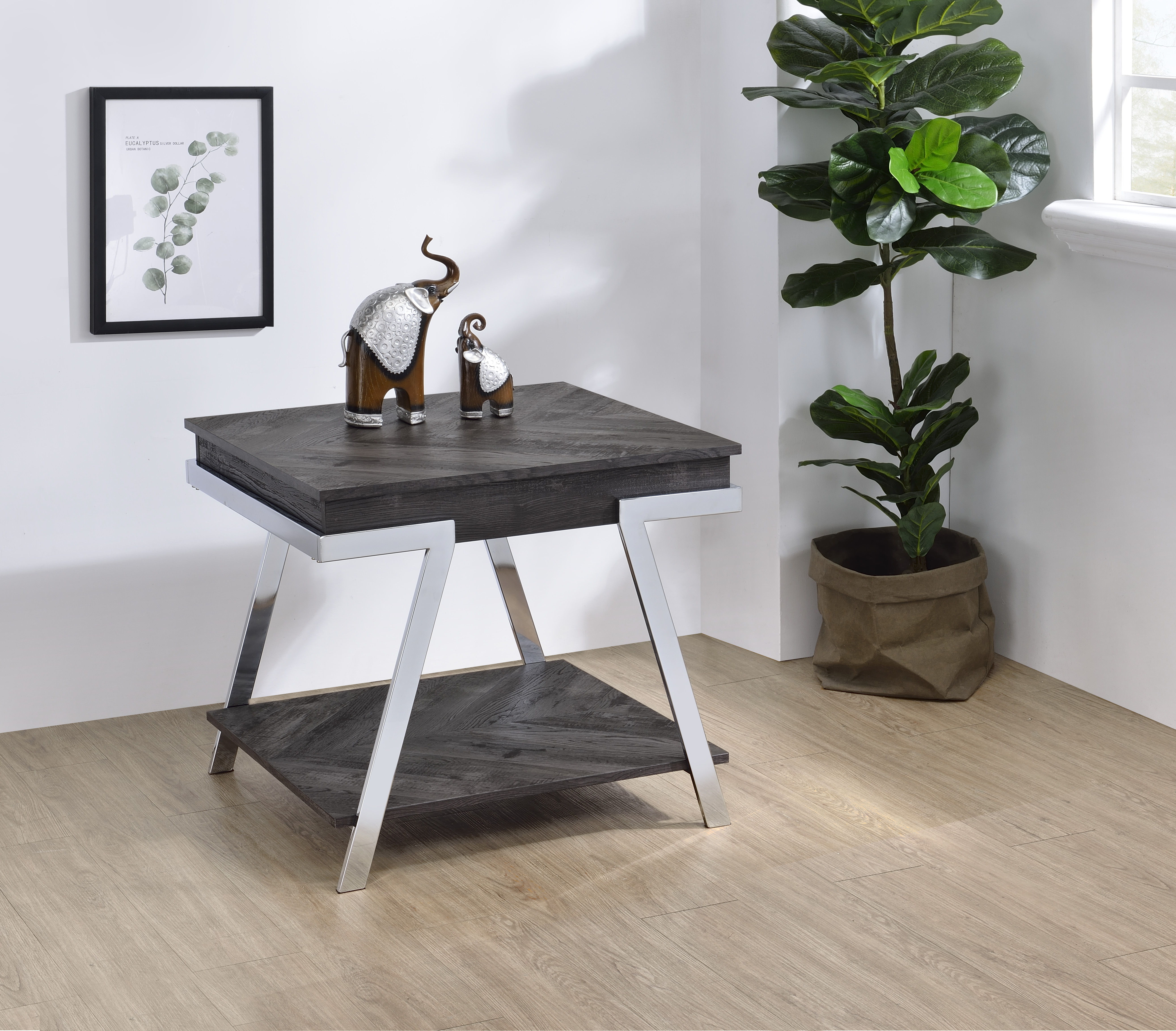 Roma - End Table - Gray