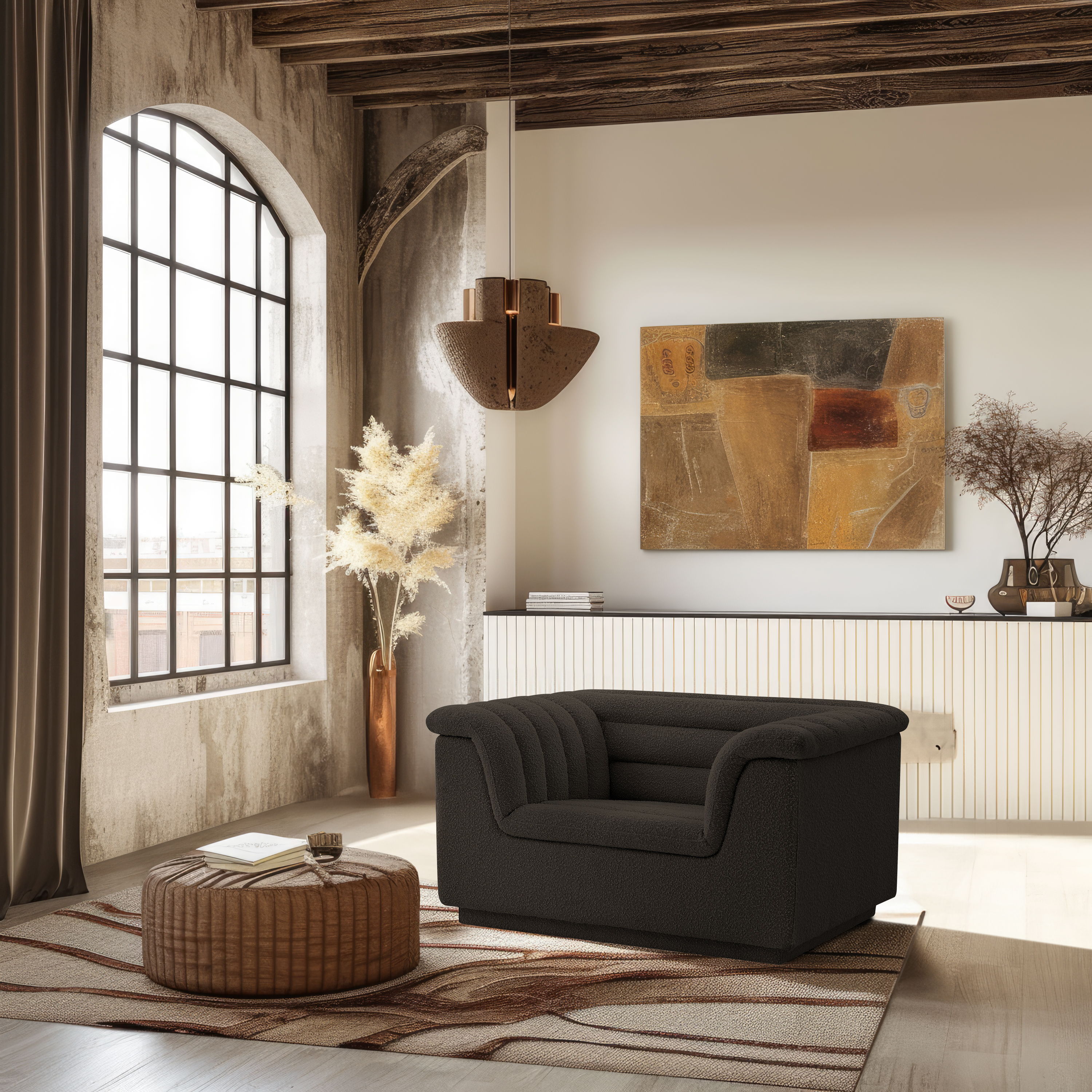 Cascade - Boucle Chair - Brown