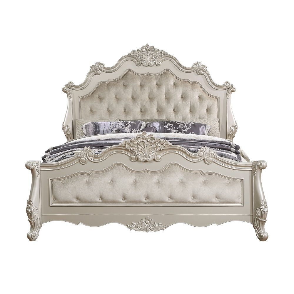 Bently - Queen Bed - Fabric & Champagne, silver, view 2
