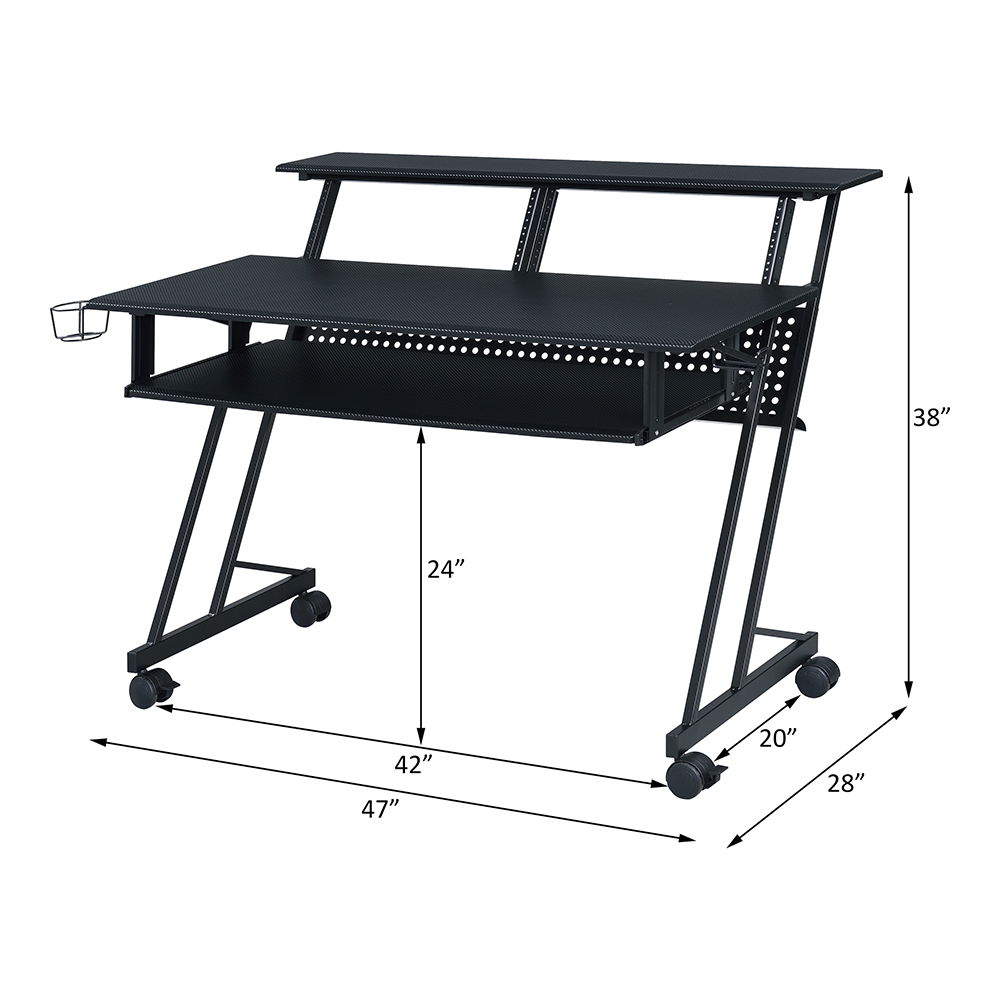 Suitor - Music Recording Studio Desk - Black, black, view 5