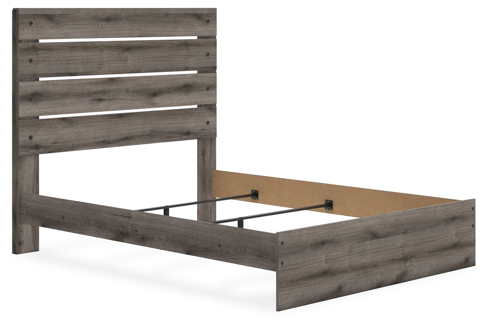 Graystorm - Queen Panel Bed - Brown Gray