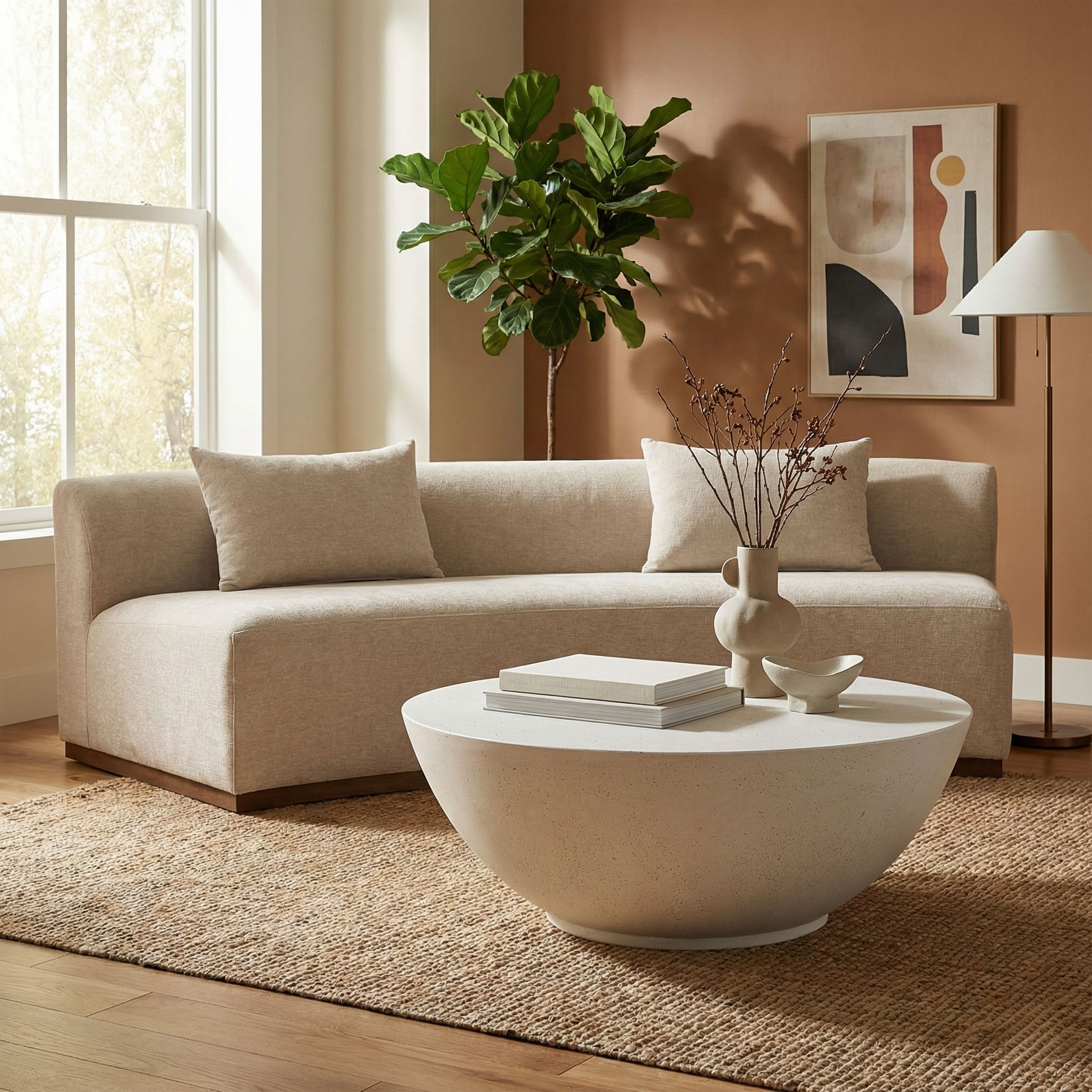 Reggio - Concrete Indoor/Outdoor Coffee Table - White