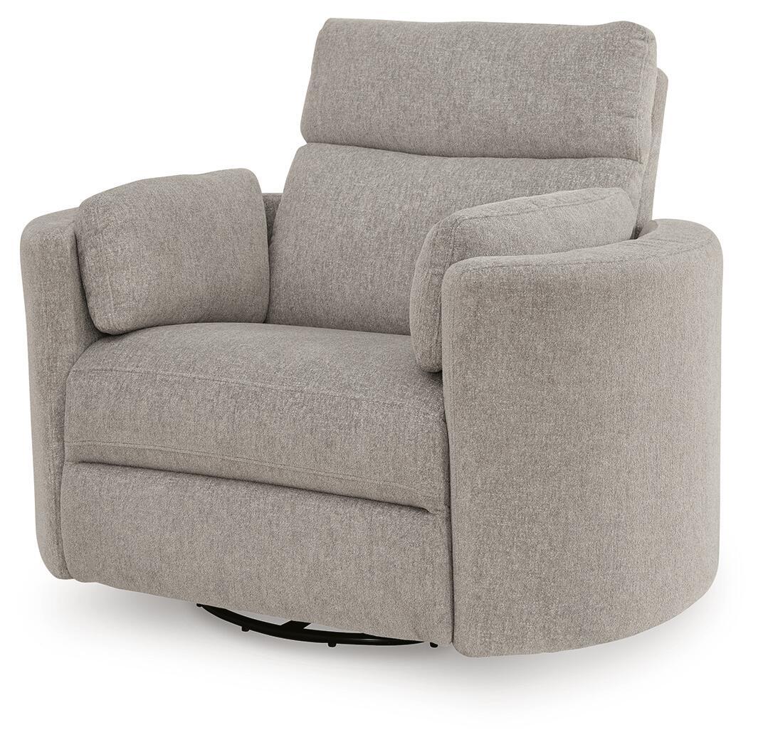 Ashley Furniture ModMax Luxe - Swivel Glider Power Recliner - Flint - Image 5