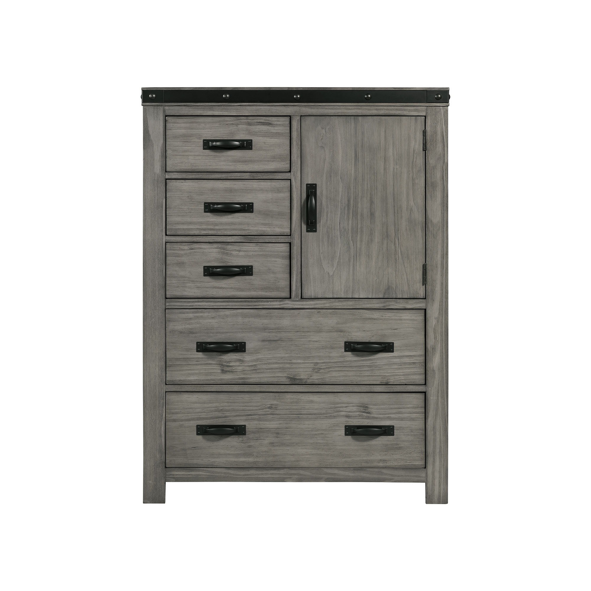 Wade - 5-Drawer Gentlemen Chest - Black Finish