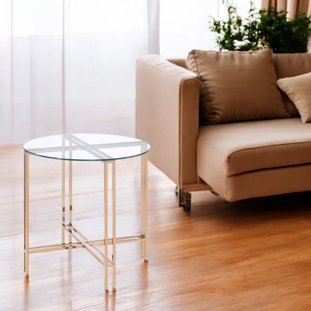 Veises - End Table - Champagne, beige, view 5