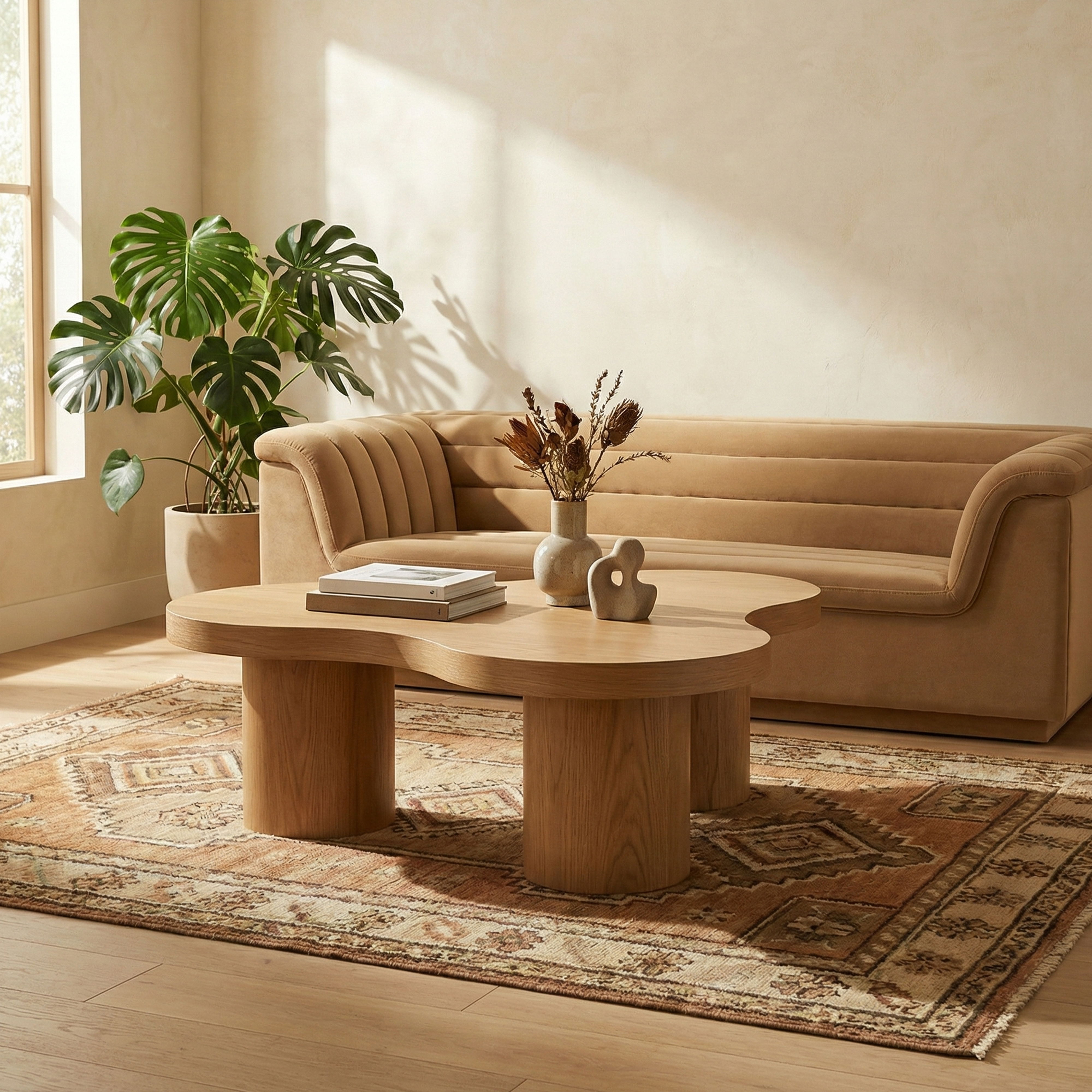 Cove - Oak Veneer And Solid Wood Coffee Table - Natural