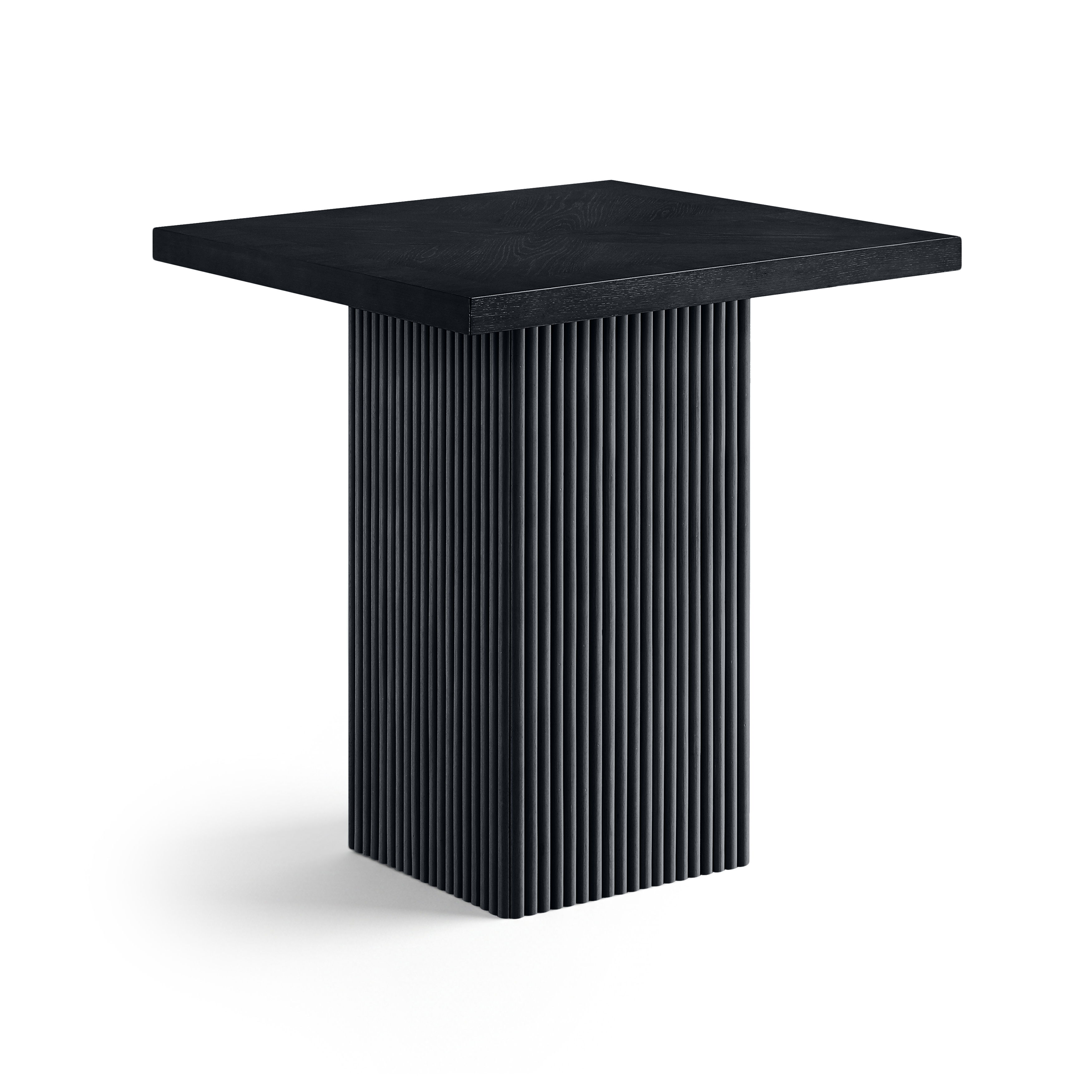Belinda - Oak Veneer And Solid Wood Counter Height Table - Black