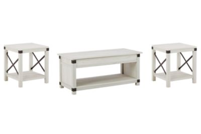 Ashley Bayflynn - Whitewash - 3 Pc. - Coffee Table, 2 End Tables