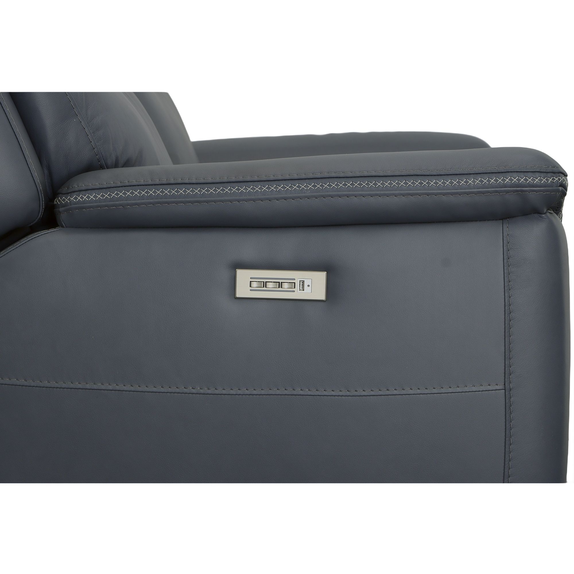 Sawyer - Power Reclining Loveseat With Power Headrests, Lumbar - Marine, dark gray, view 5