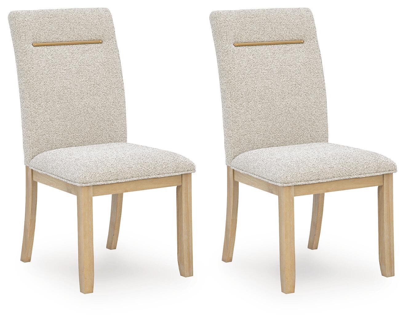 Lasinger – Dining Upholstered Side Chair (Set of 2) – Light Brown