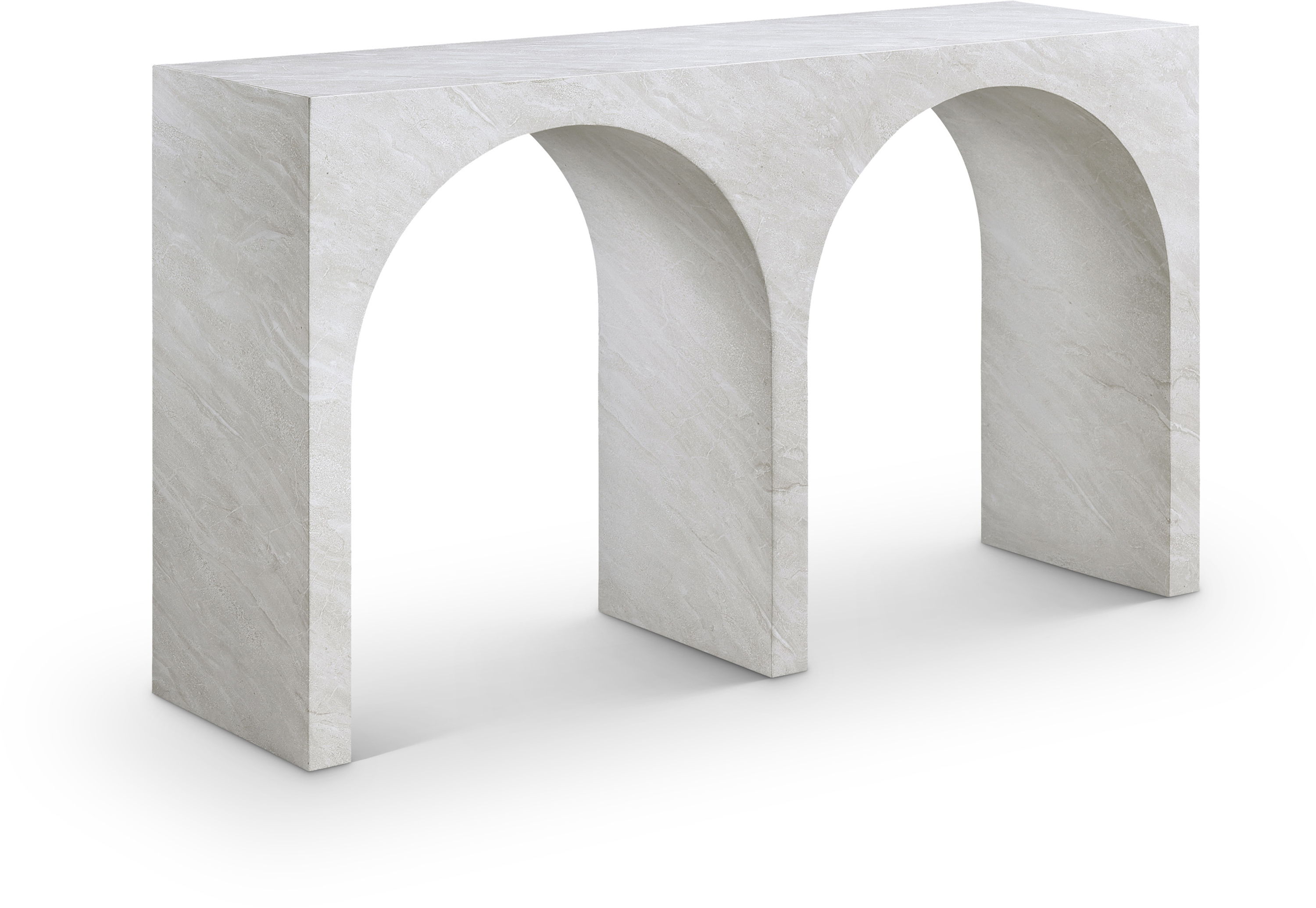 Faenza - Marble Finish Console Table - White