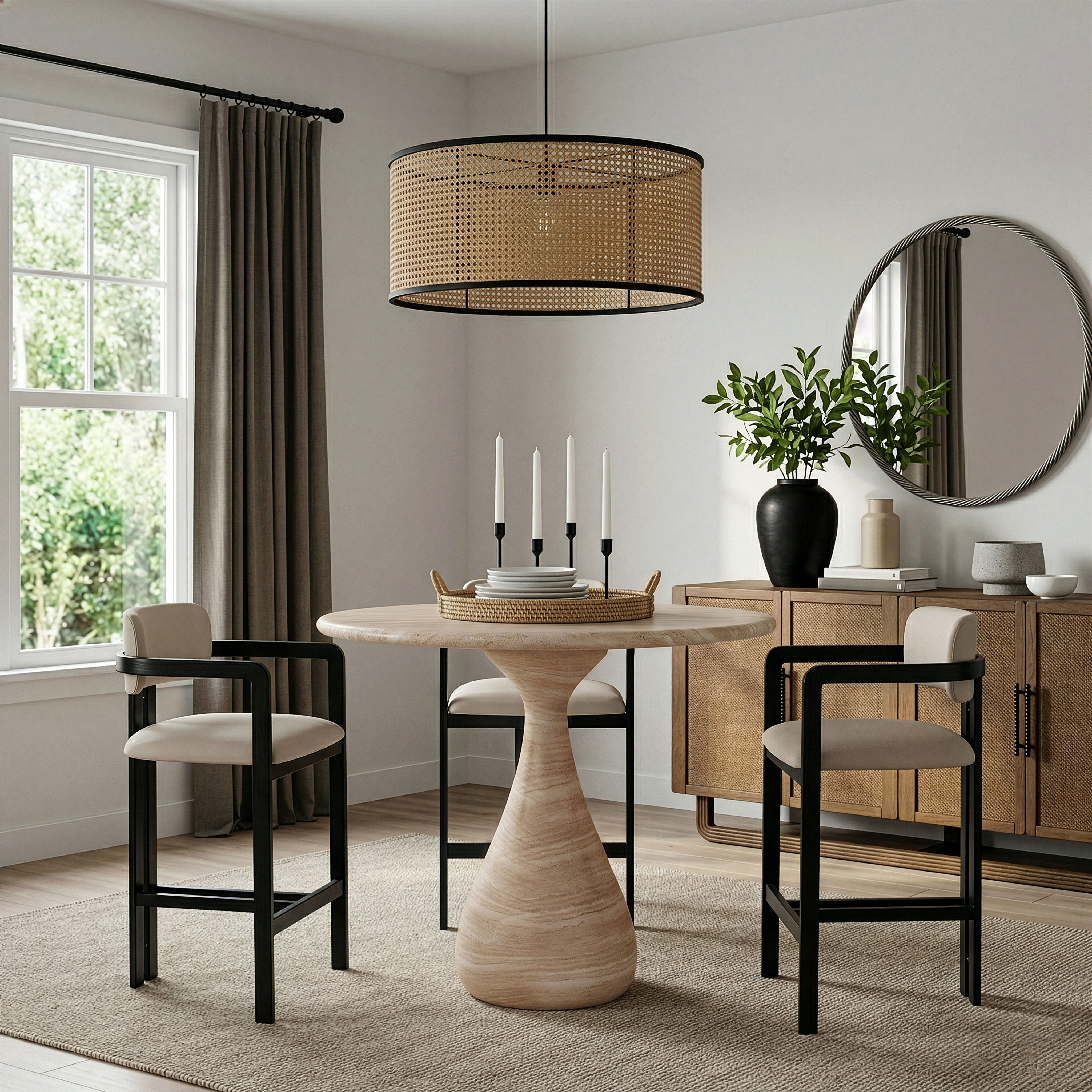 Sano - Indoor/Outdoor Counter Table - Travertine