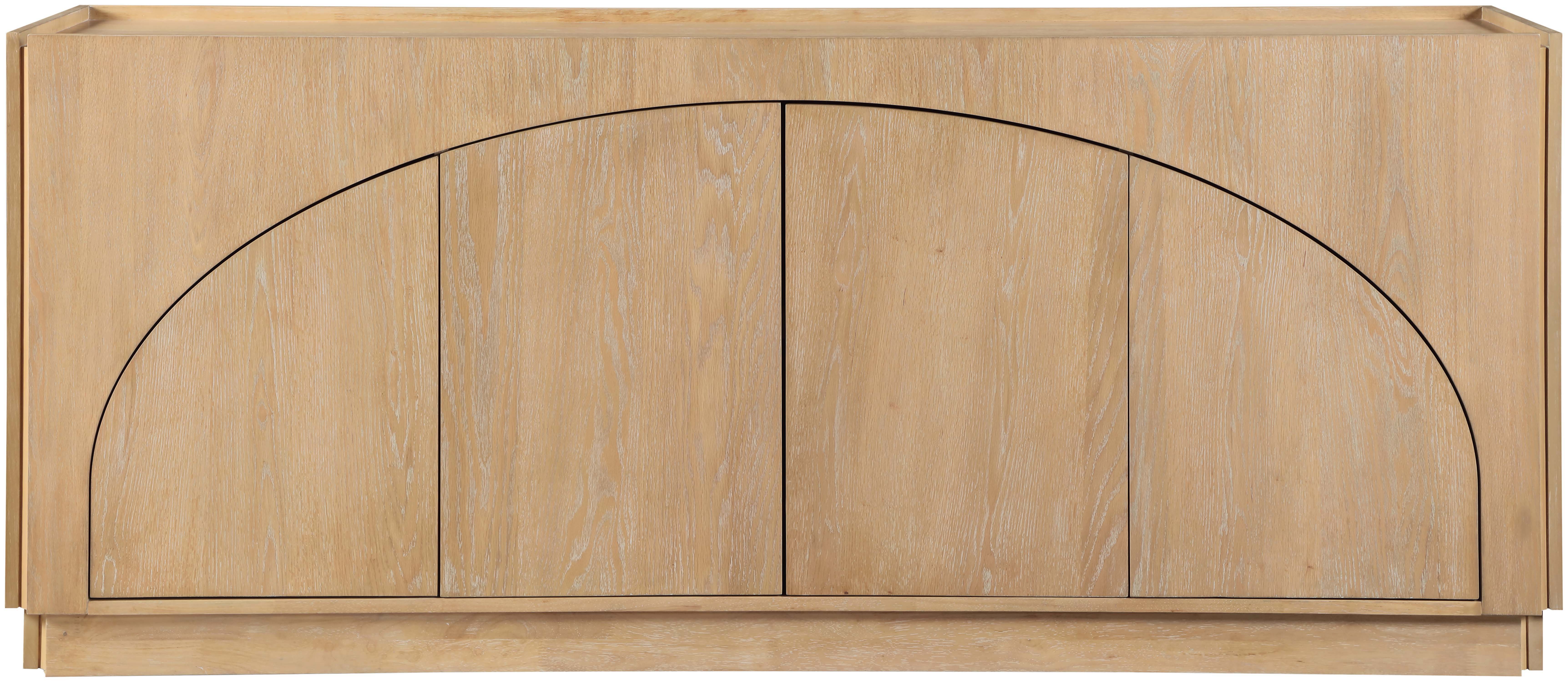 Everson - Oak Veneer And Solid Wood Sideboard/Buffet - Natural