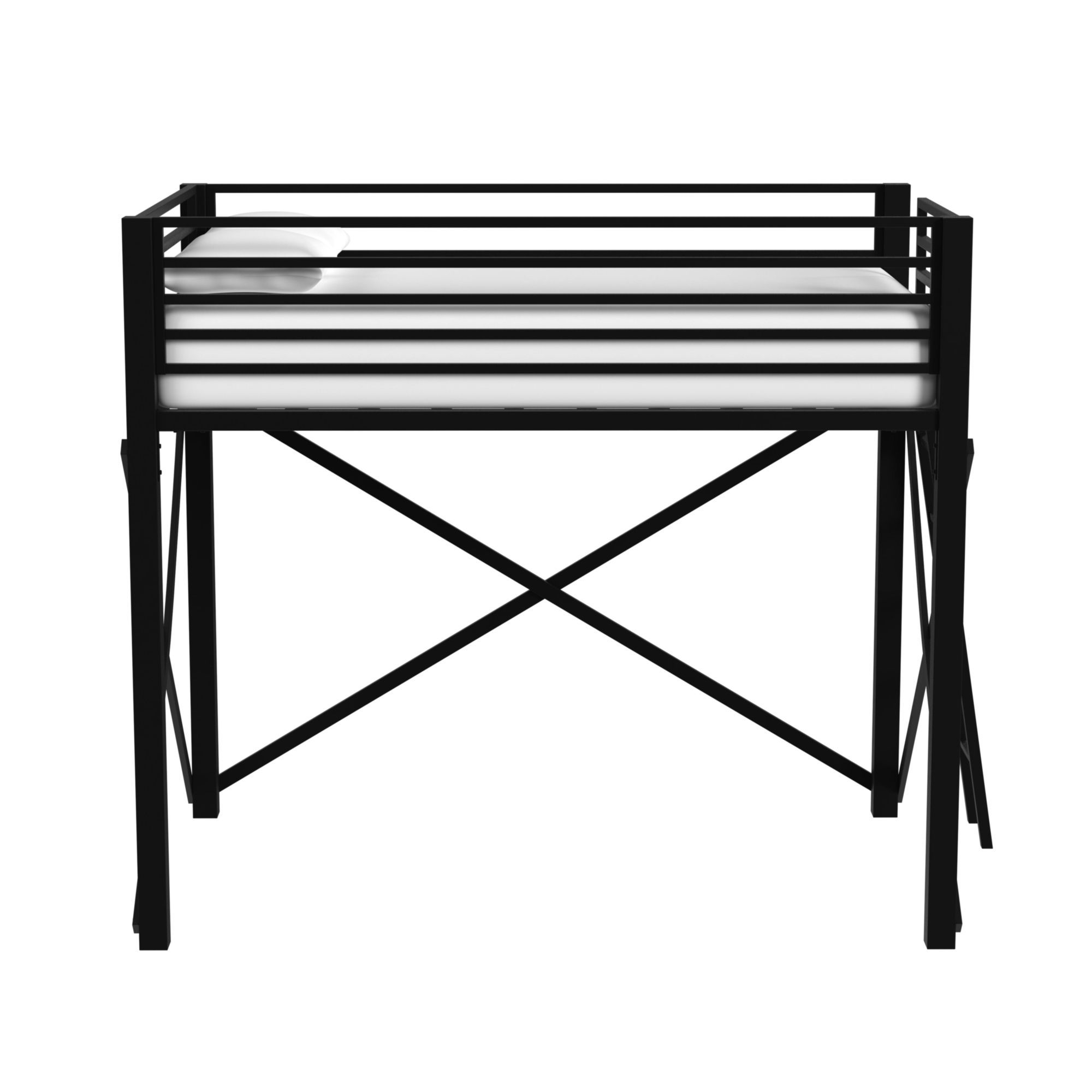 Talia - Full Loft Bunk And Ladder - Black