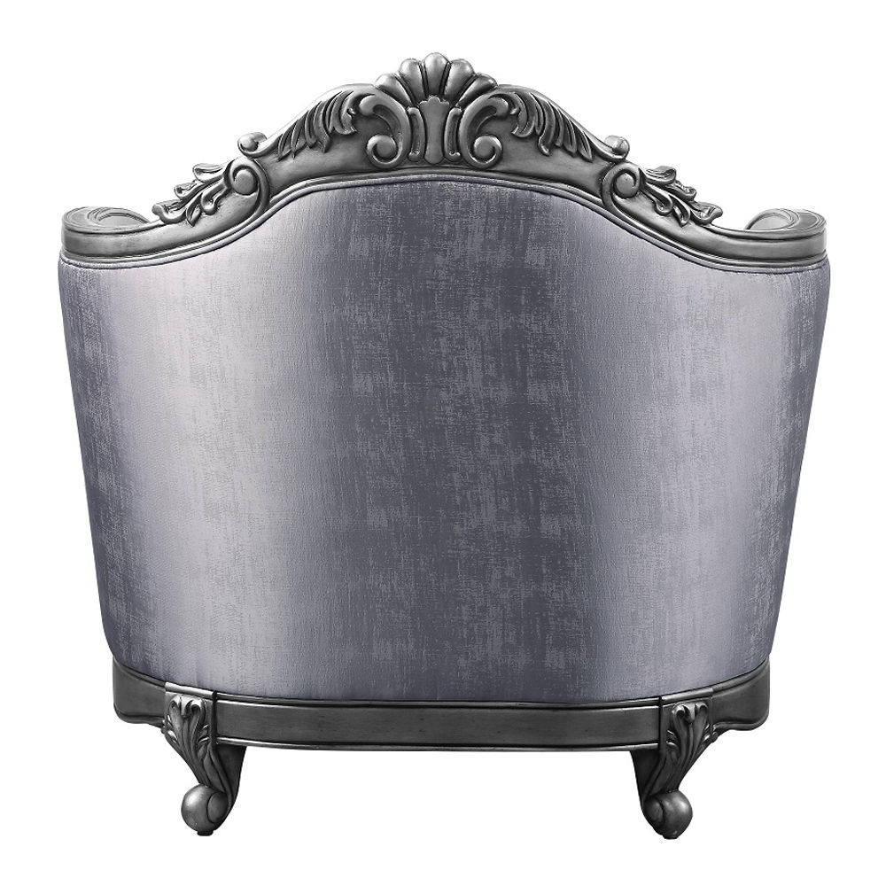 Ariadne - Chair With Pillow - Fabric & Platinum, silver, view 4