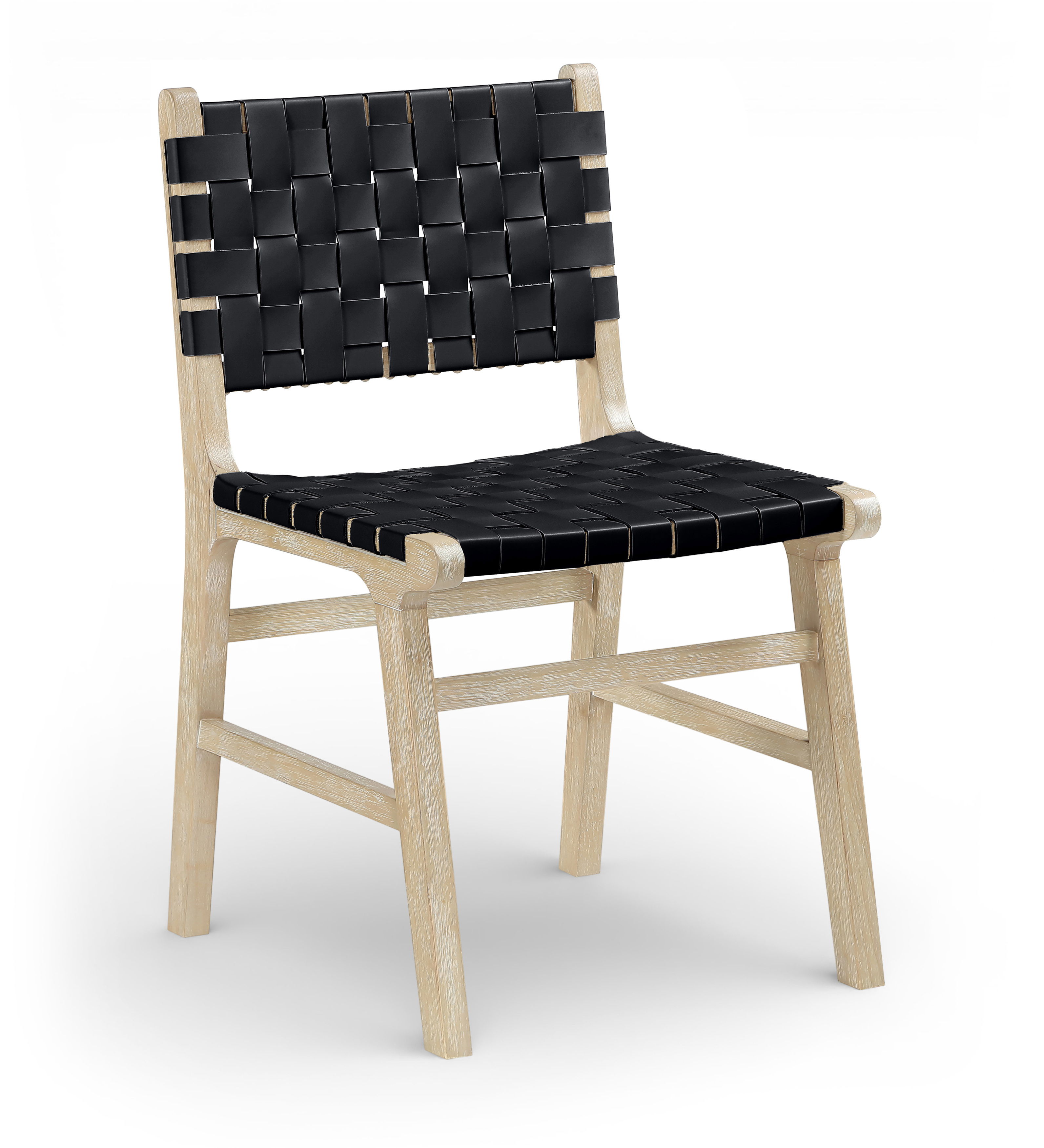 Entwine - Vegan Leather Upholstered Dining Chair - Black