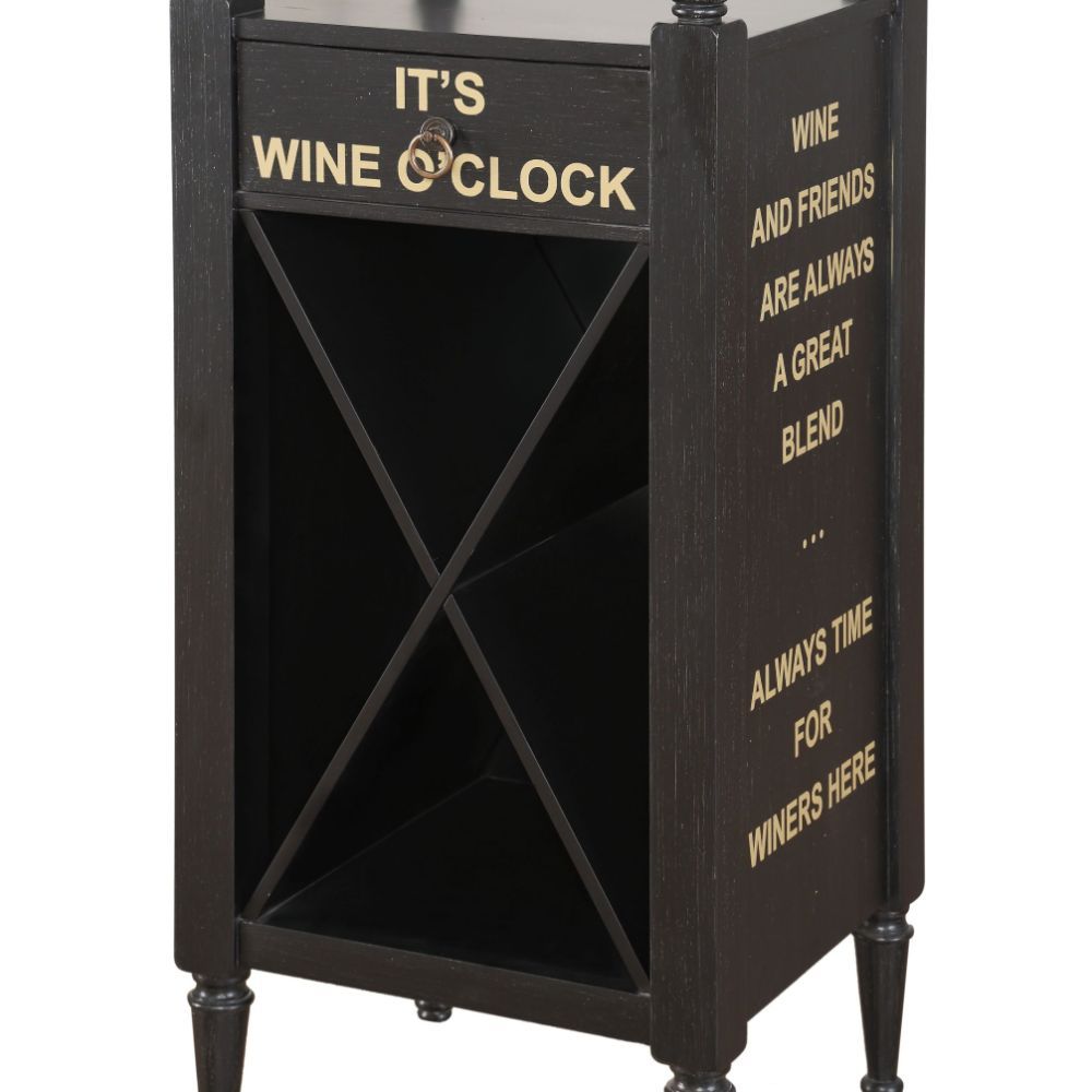 Anthony - Wine Cabinet - Black, black, view 3