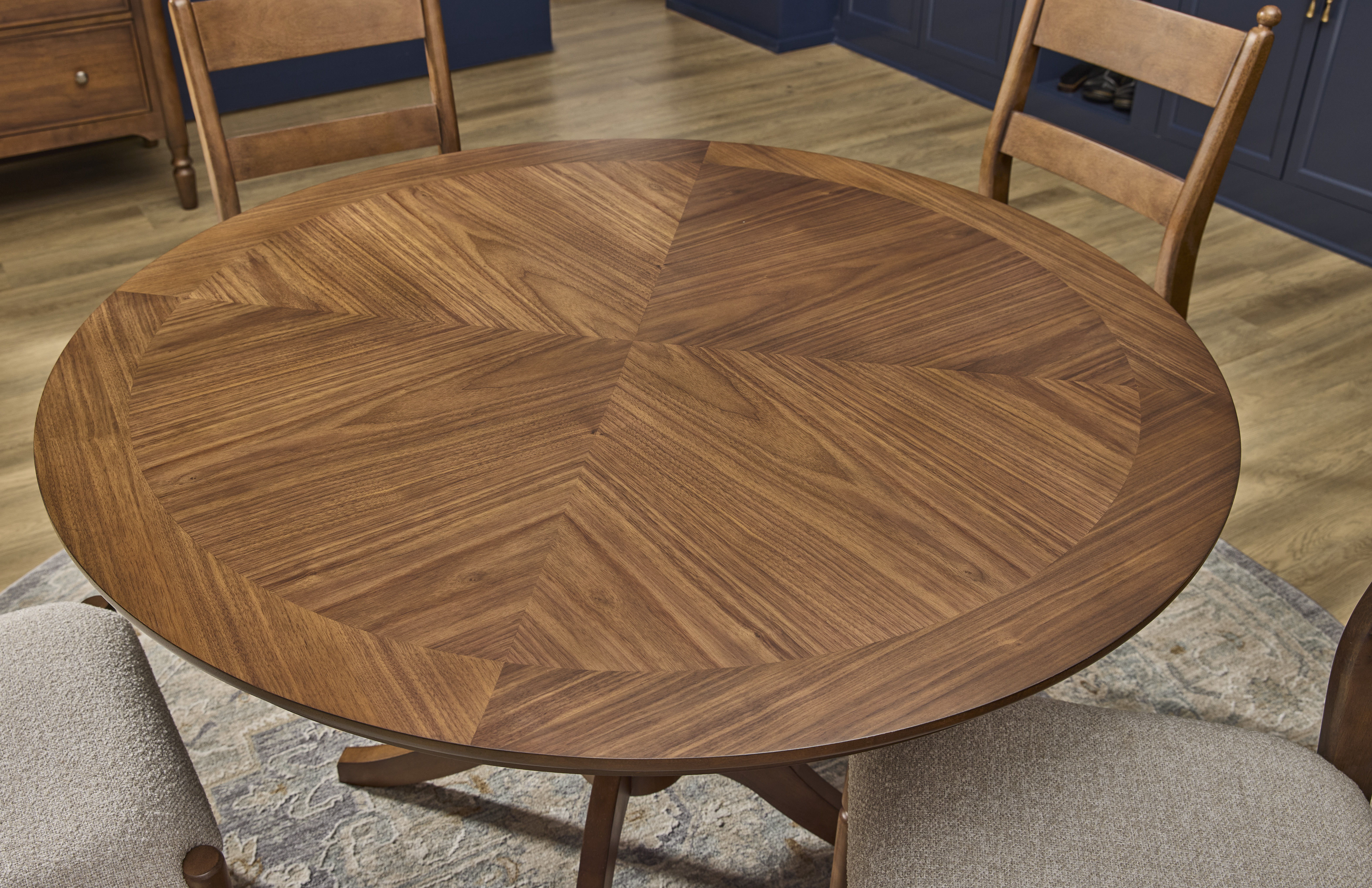 Azalea - Round Dining Table - Walnut, dark brown, view 6
