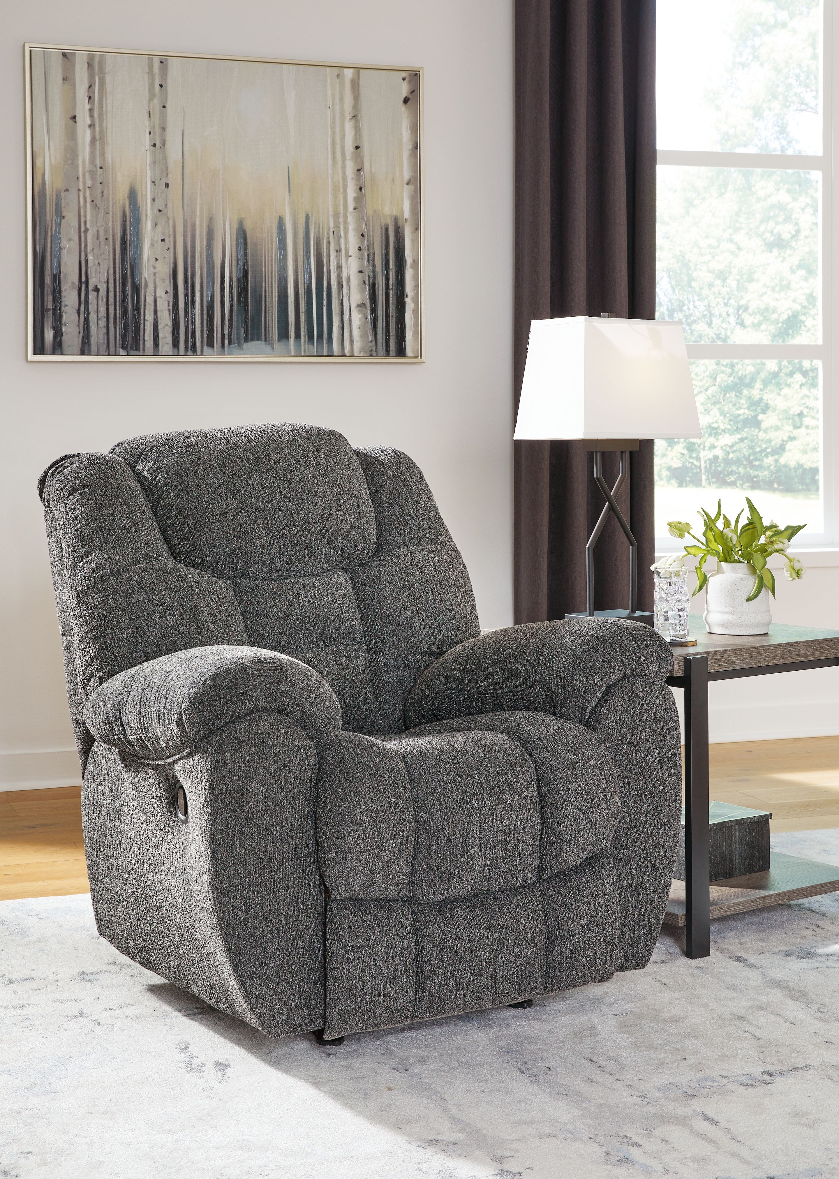 Ashley Furniture Foreside - Rocker Recliner - Charcoal - Image 2