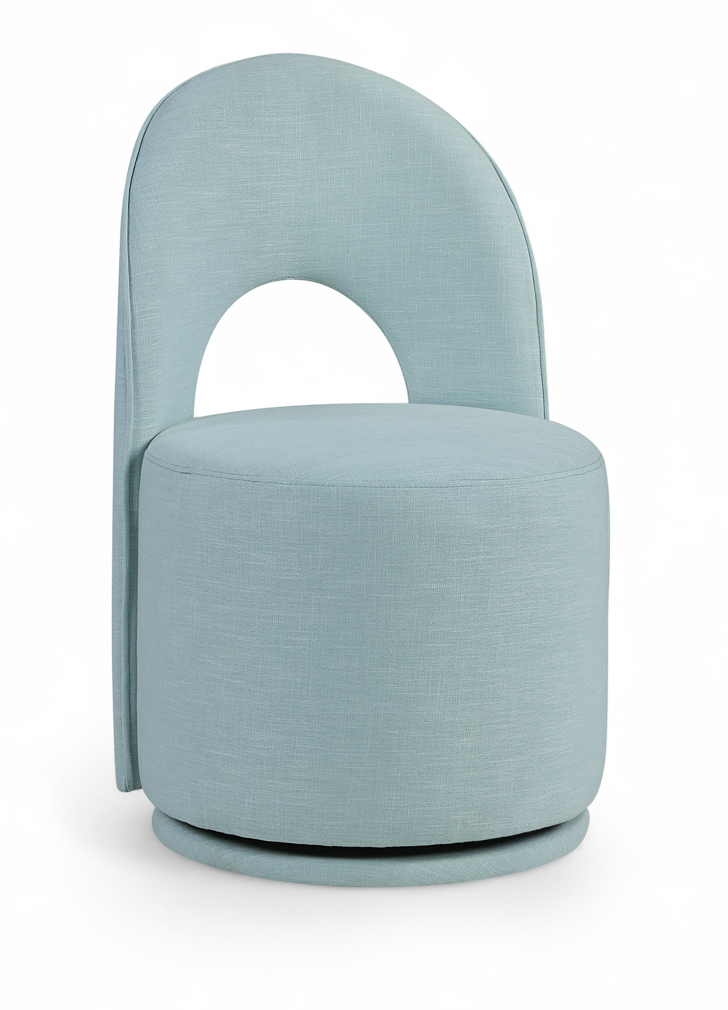Cirelle - Linen Textured Performance Fabric Dining Chair (Set of 2) - Light Blue