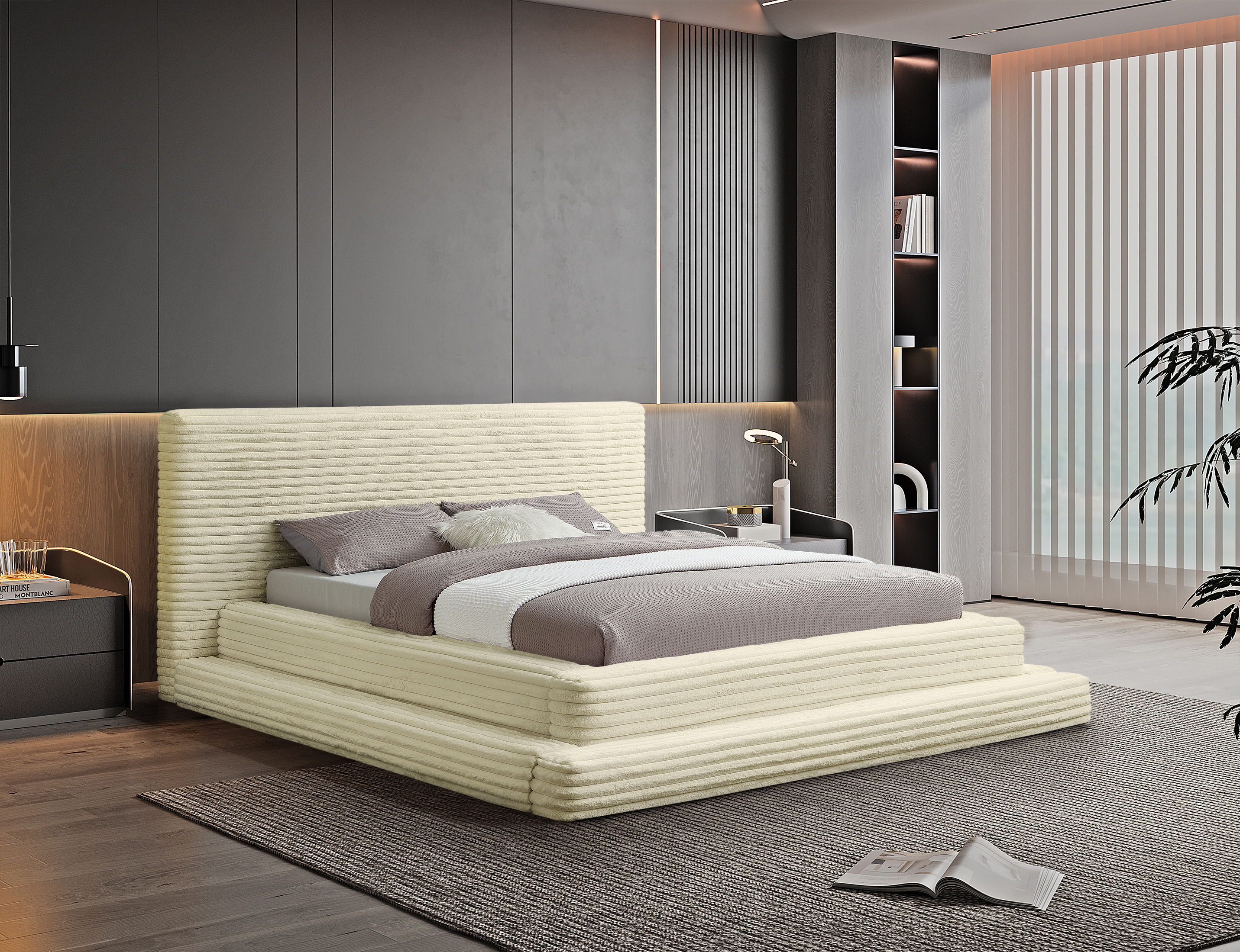 Drew - Full Bed - Cream
