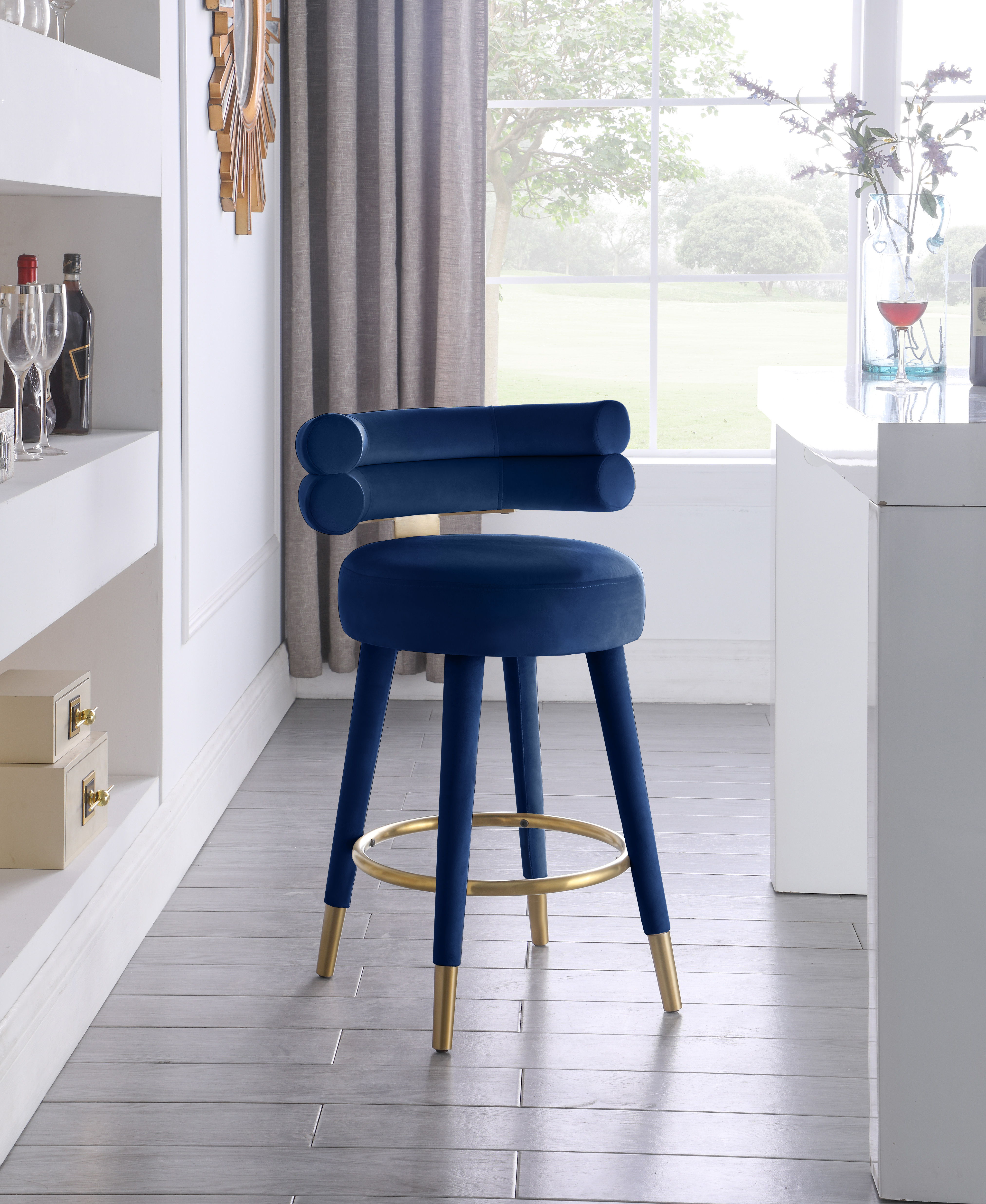 Fitzroy - Counter Stool (Set of 2) - Navy