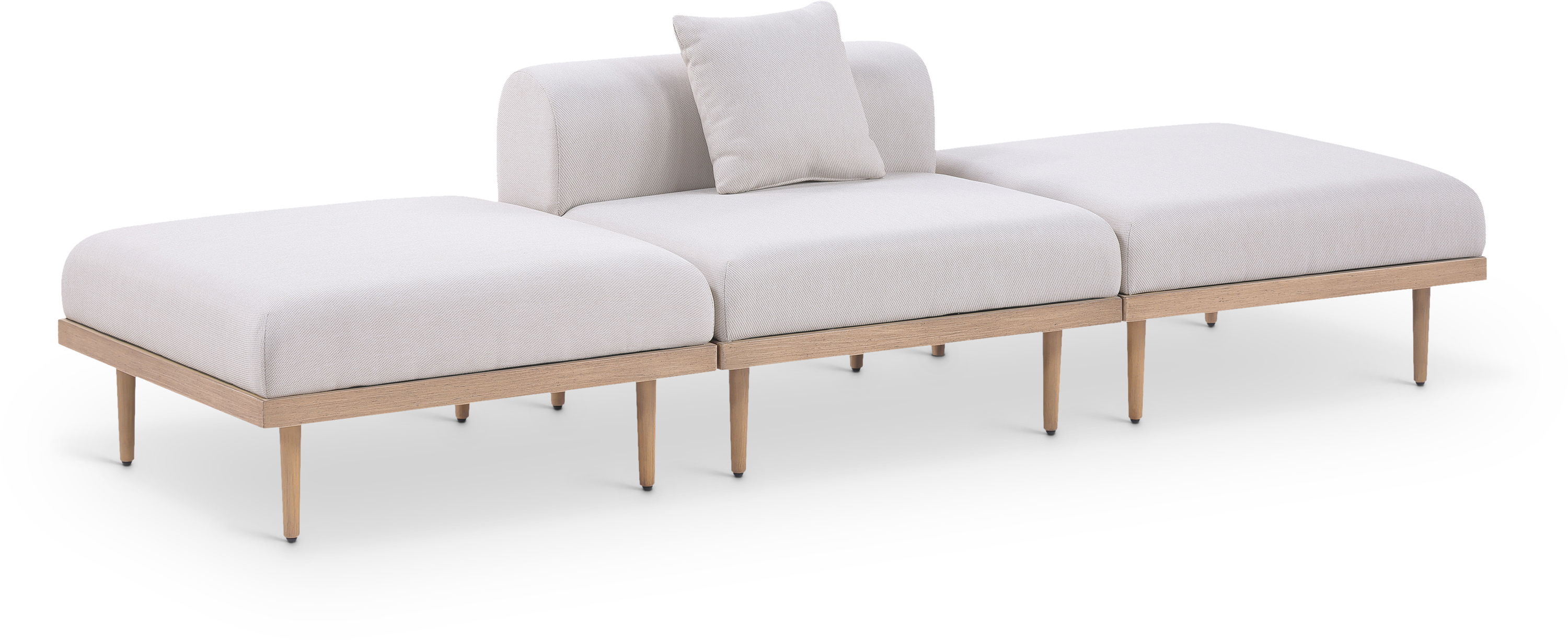 3 Pc · Resilient Water Resistant Fabric Outdoor Patio Modular Sofa