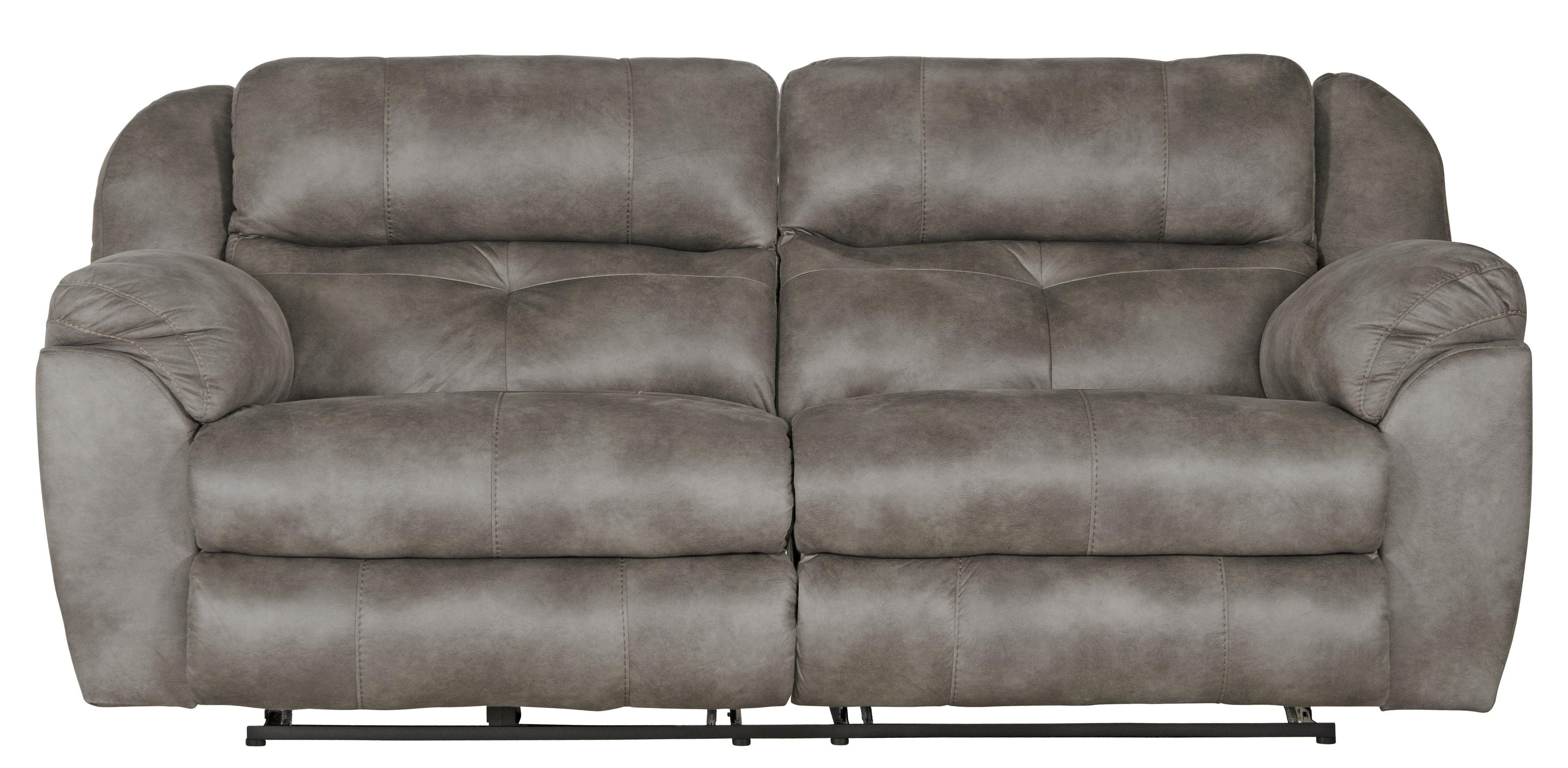 Ferrington - Power Lay Flat Reclining Sofa With Power Adjustable Headrest - Steel