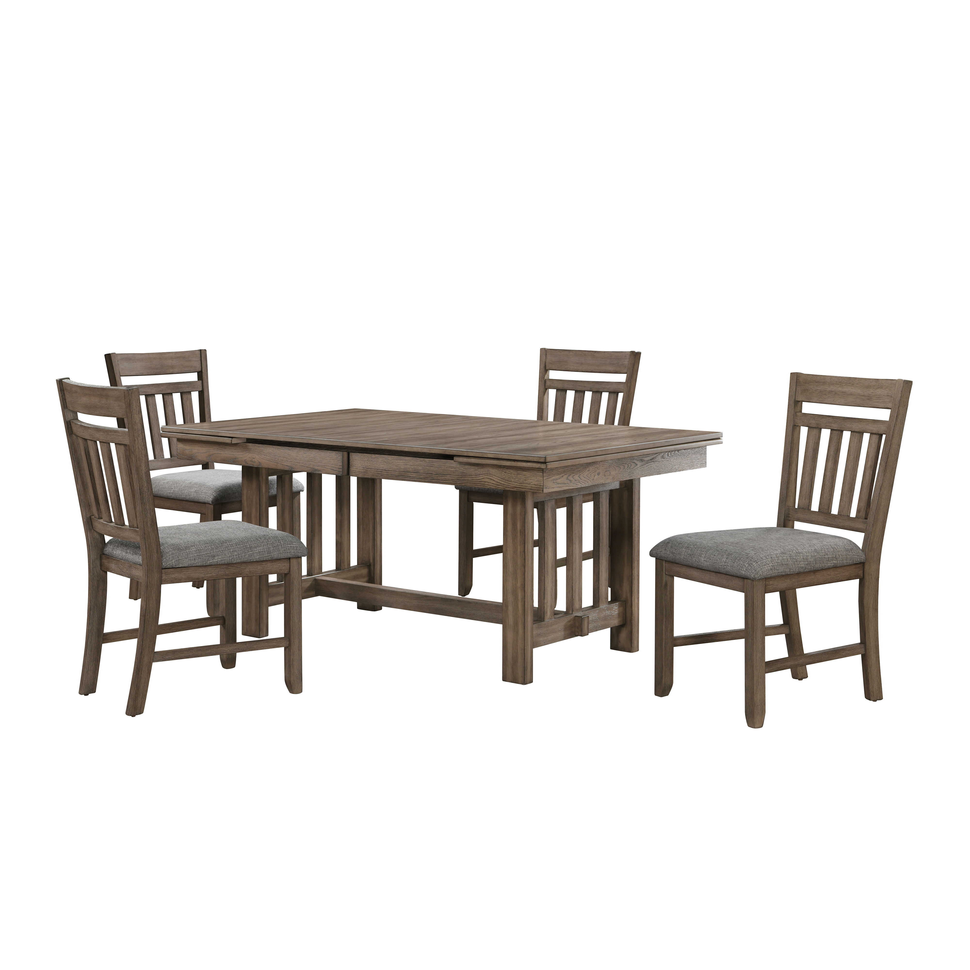 Harrisburg - Dining Table & 4 Chairs - Brown