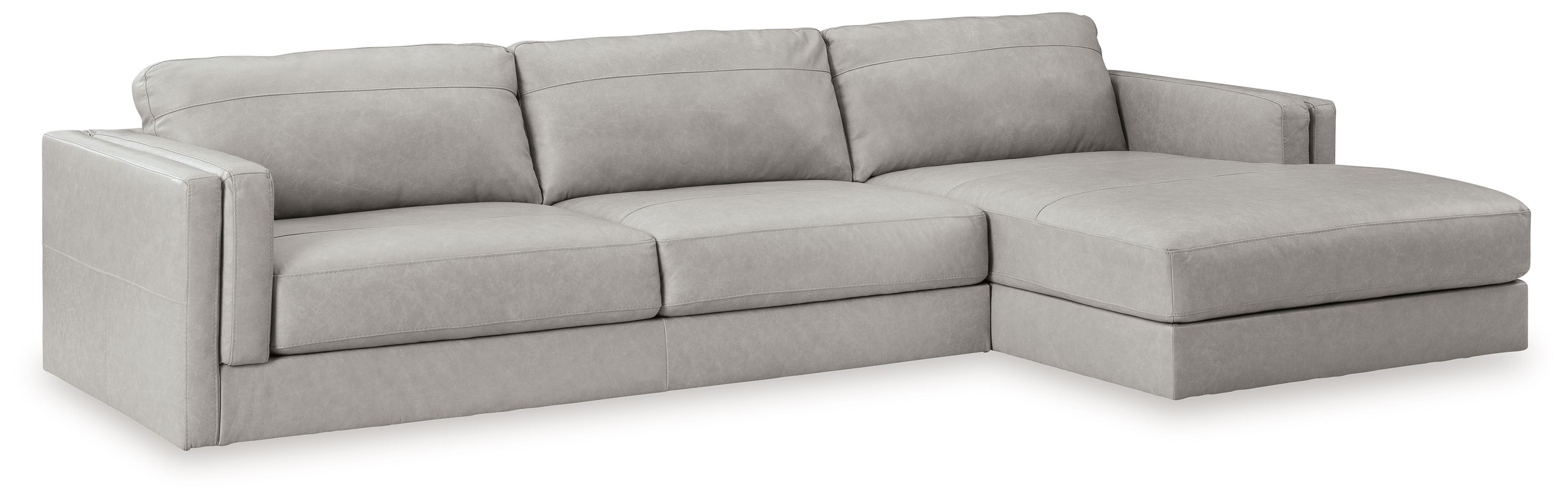 Amiata - 2-Piece Sectional With Raf Corner Chaise - Glacier