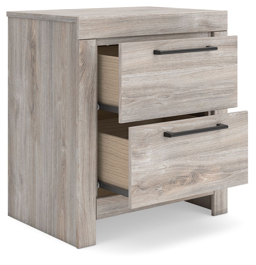 Ashley Furniture Broachmyn - Two Drawer Night Stand - Gray - Image 4