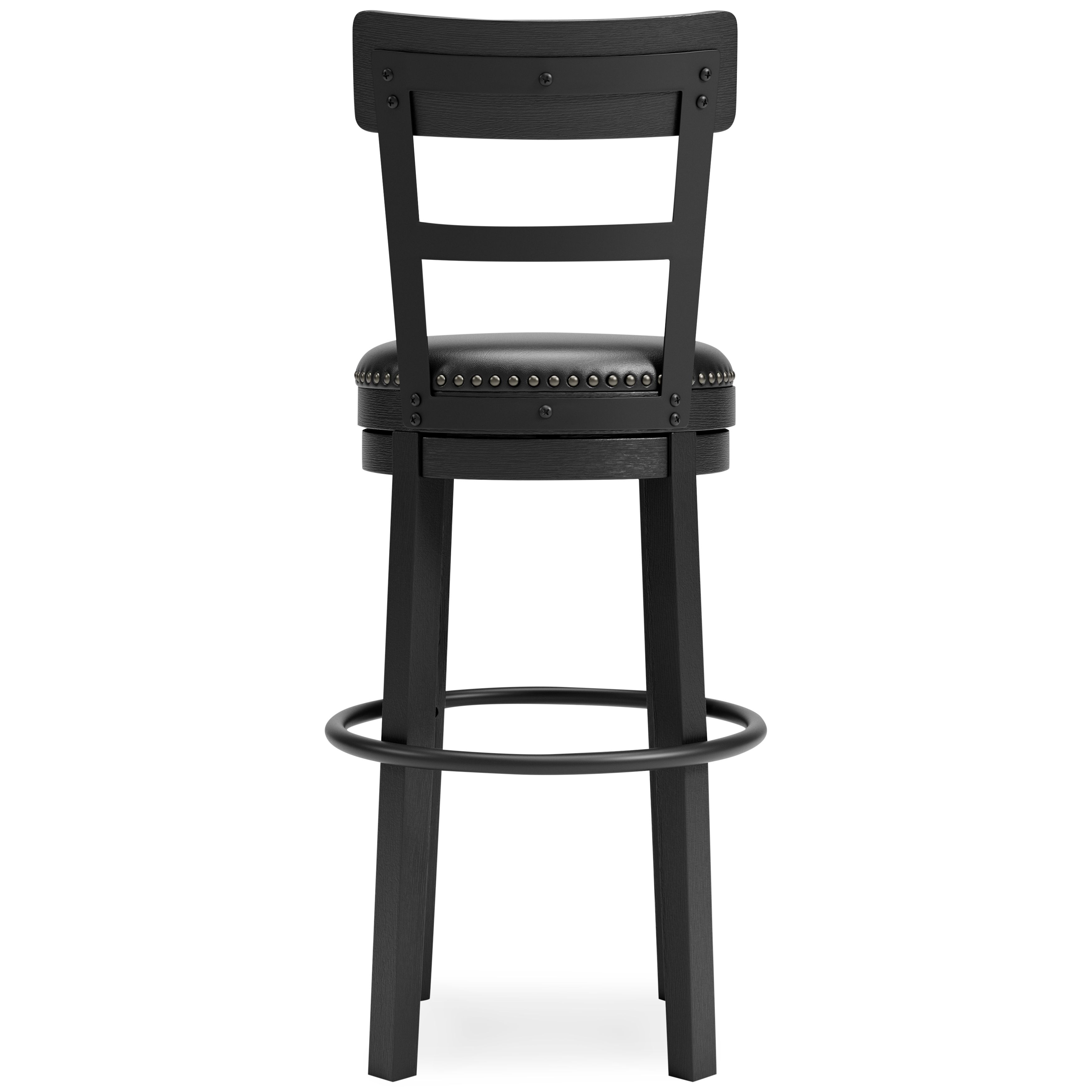 Ashley Furniture Valebeck - Tall UPH Swivel Barstool - Black - Image 7