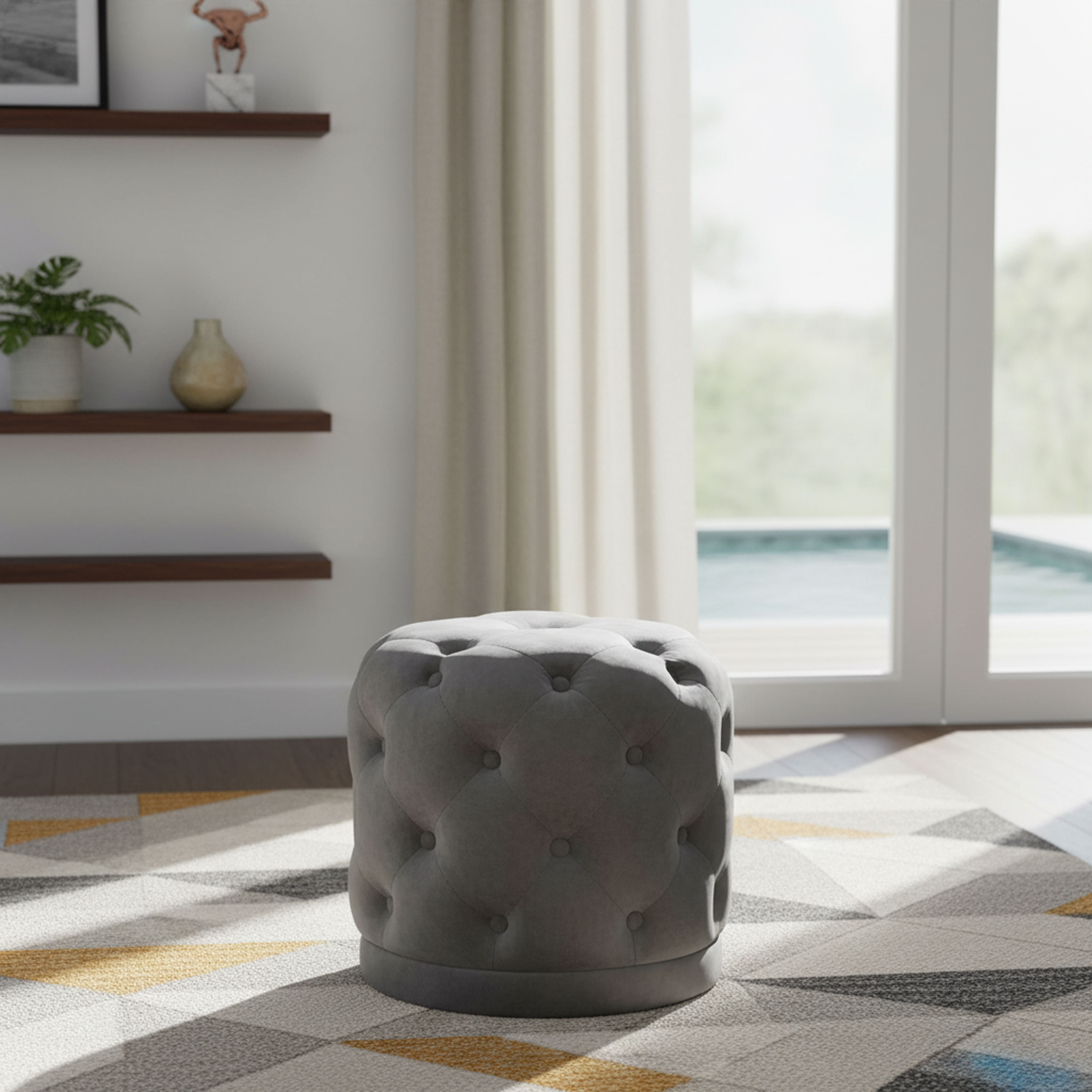 Harper - Ottoman / Stool - Gray