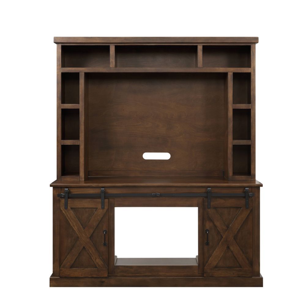 Aksel - Entertainment Center (Include 91617Fir) - Walnut, dark brown, view 7