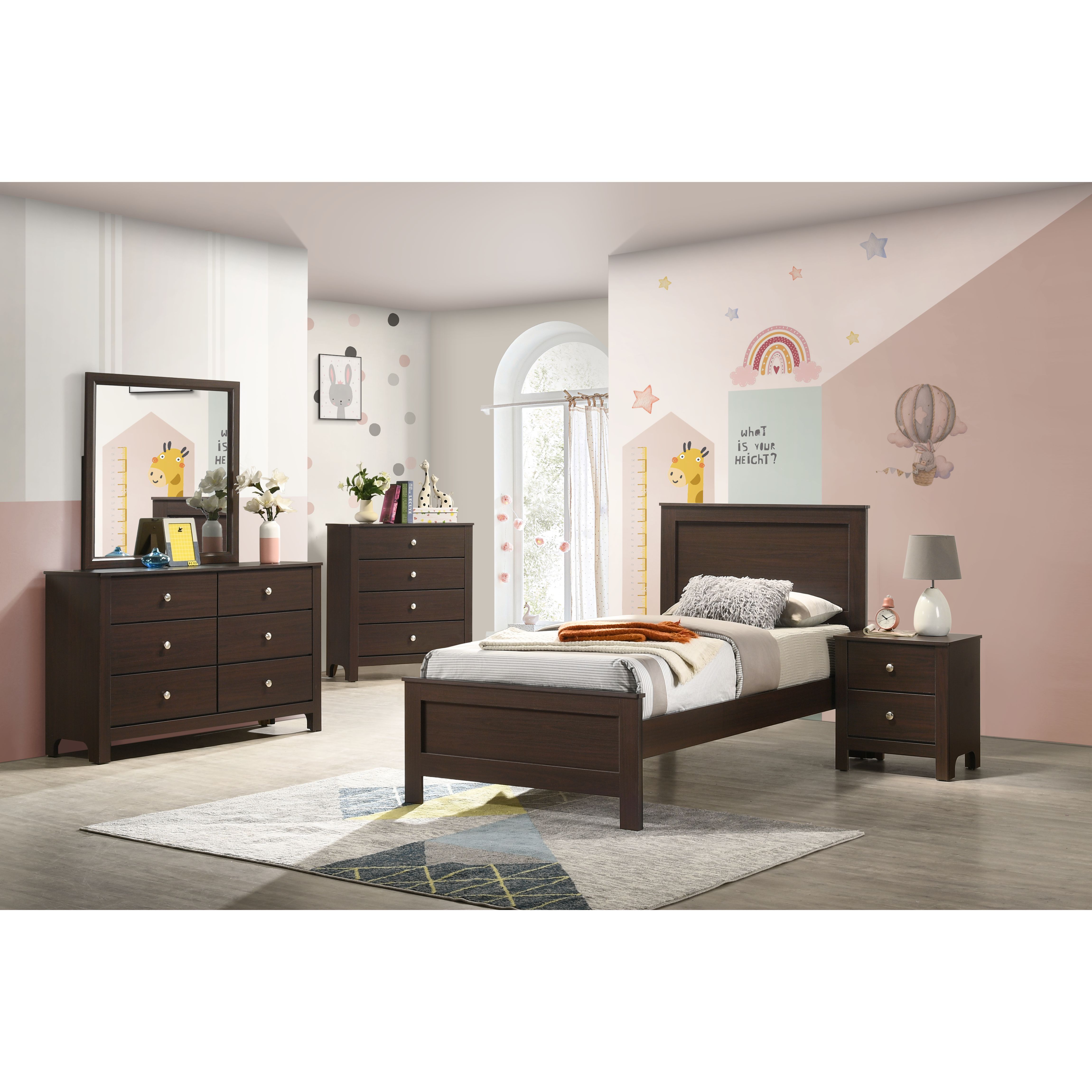 Sami - Youth Twin Panel Bed - Espresso