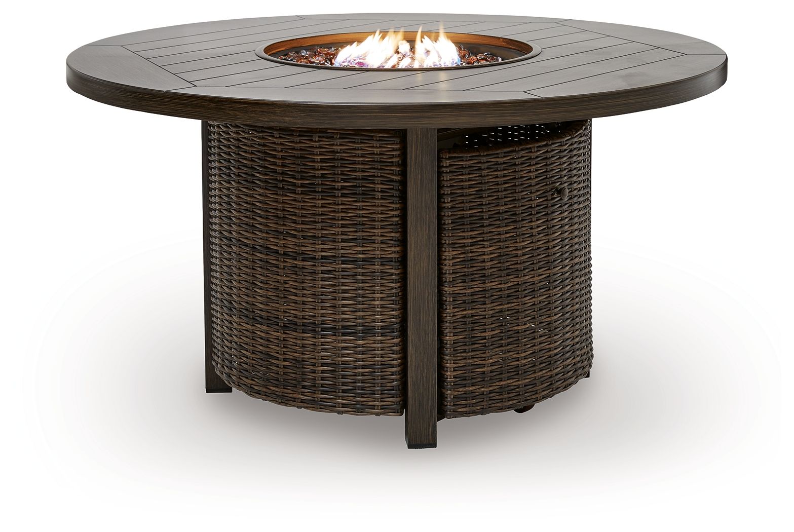 Ashley Furniture Monterey Point - Round Fire Pit Table - Dark Brown - Image 3