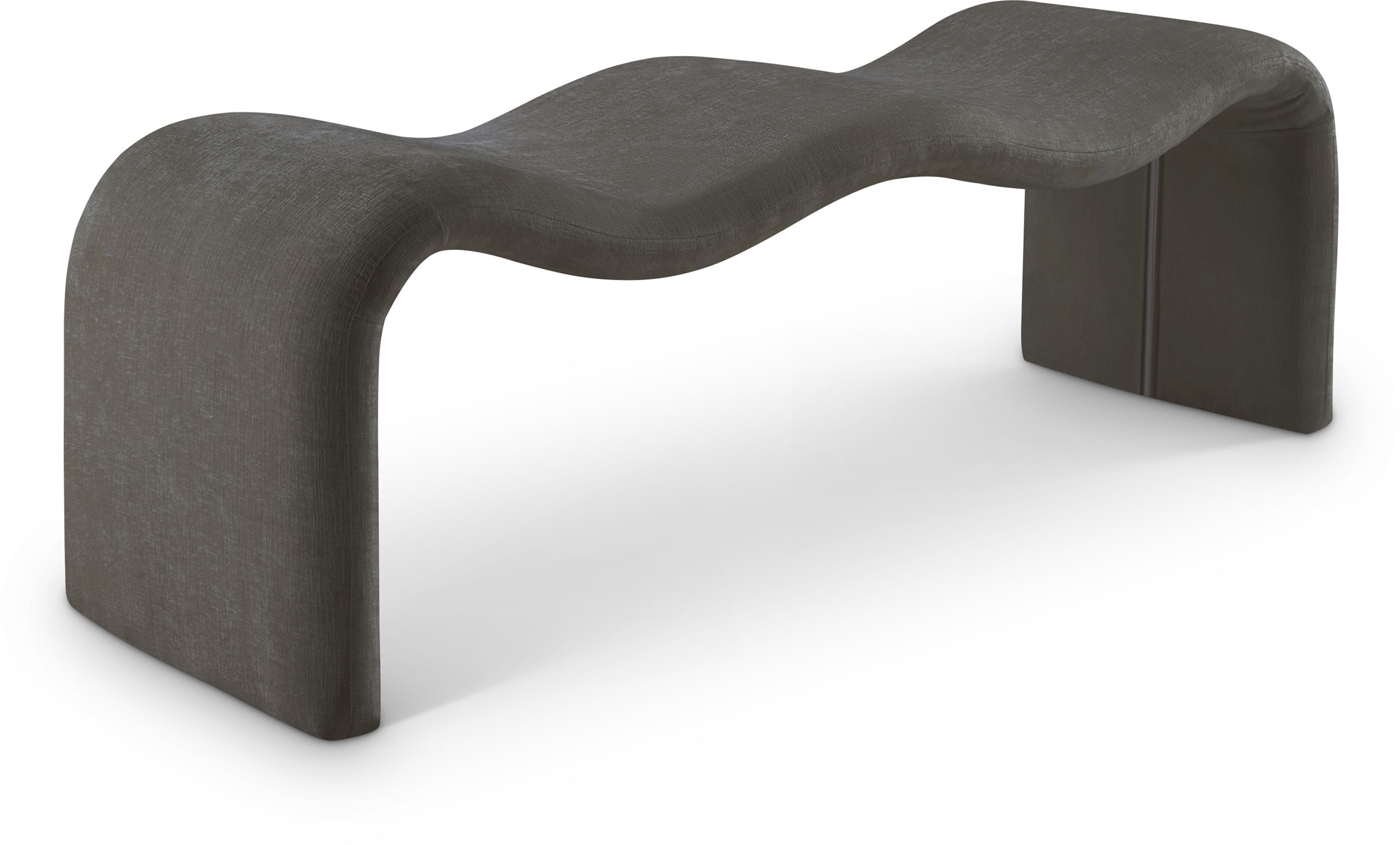 Willow - Chenille Bench - Gray