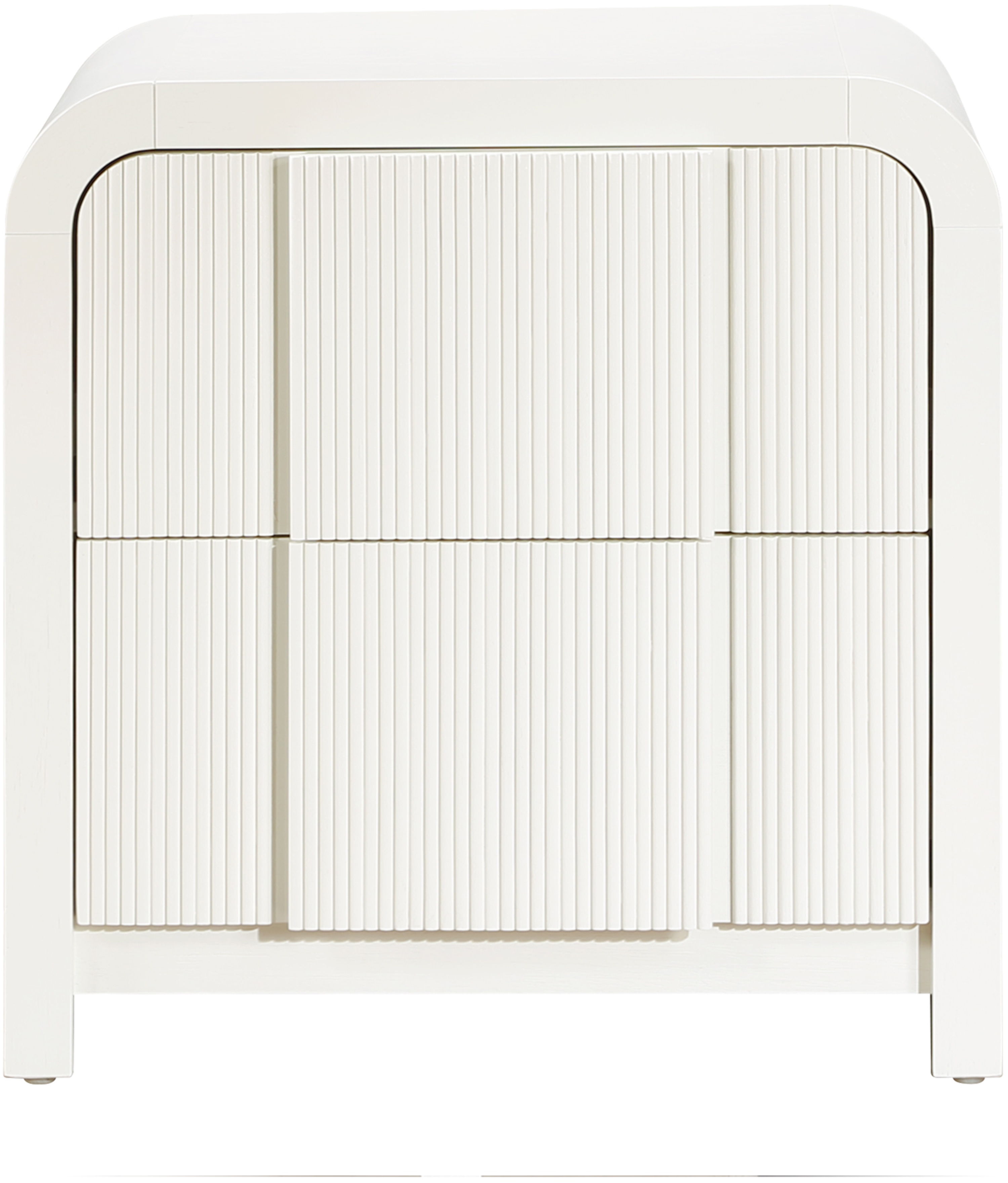 Fluted - Night Stand - Cream