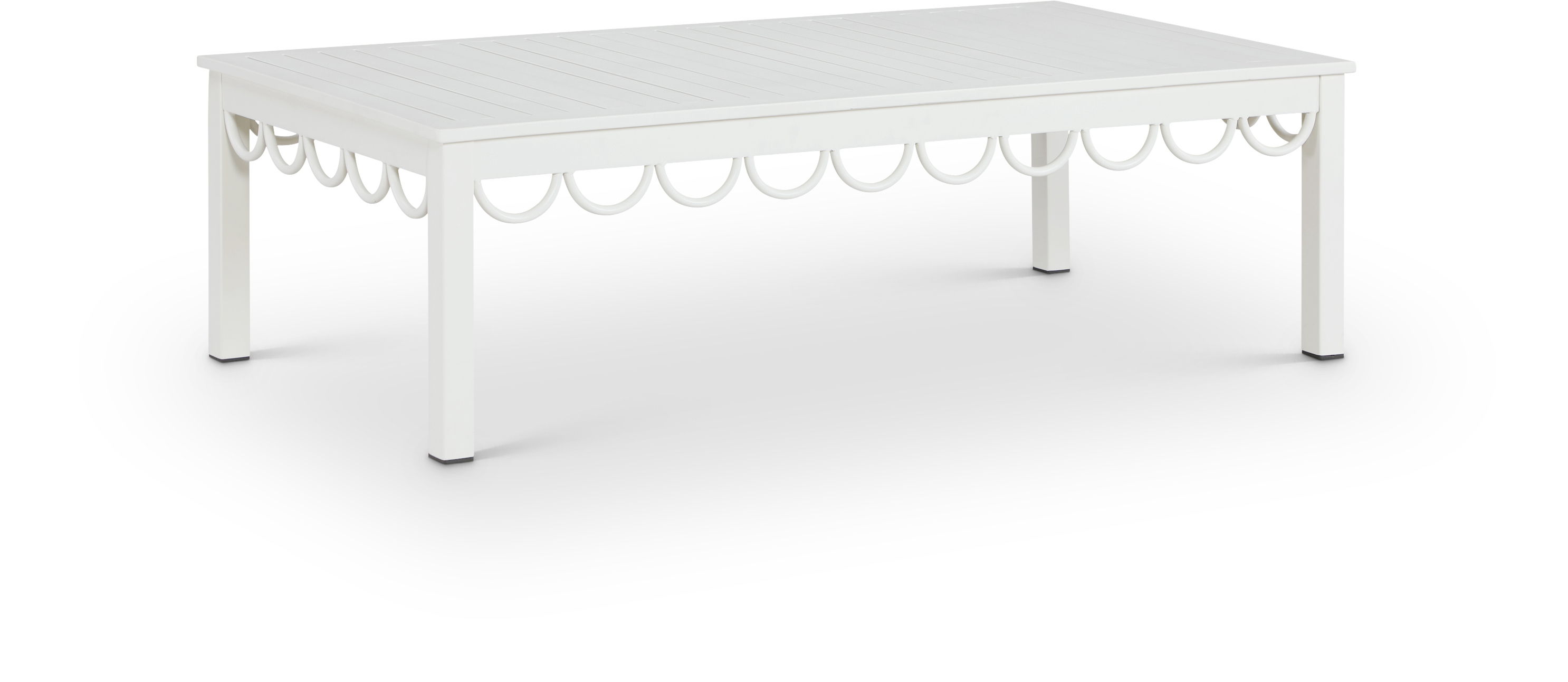Portofino - Aluminum Outdoor Patio Coffee Table - White
