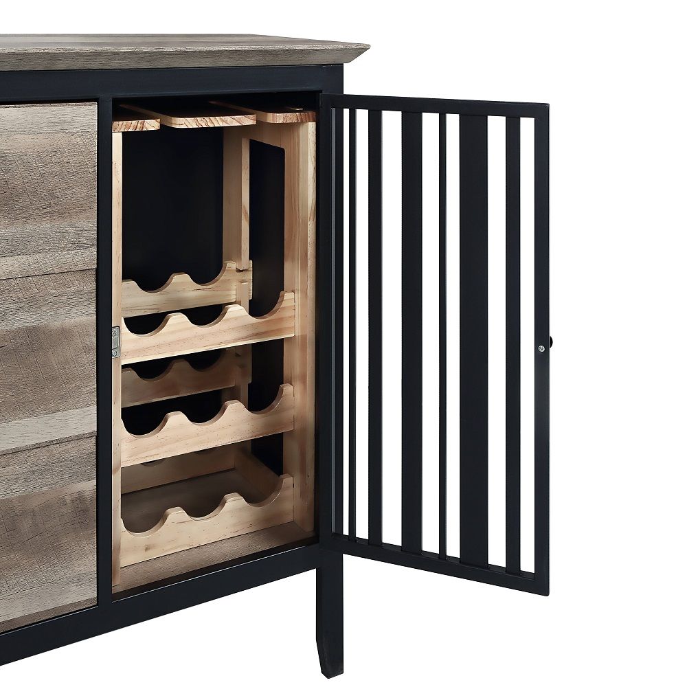 Zudora - Server - Antique Oak & Sandy Black, black, view 3
