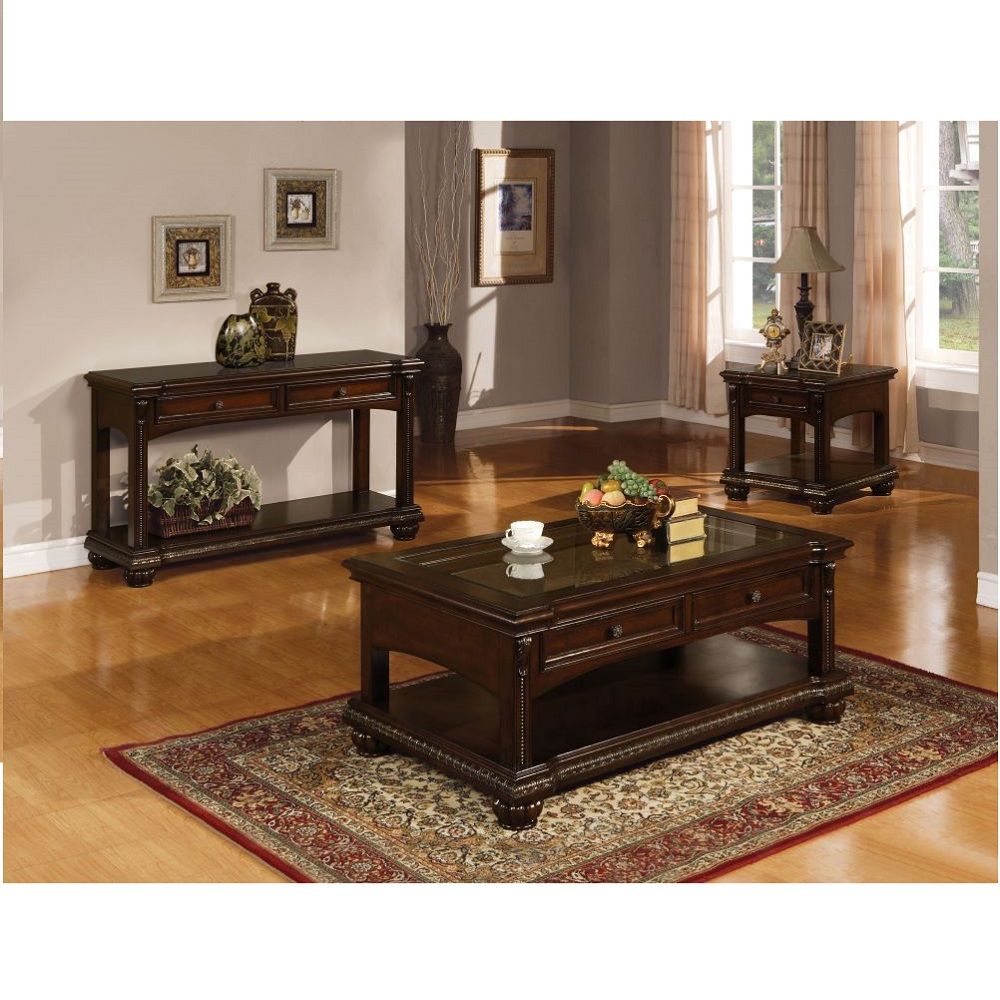 Anondale - Sofa Table - Cherry, dark brown, view 5