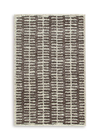 Cartlett – 5′ x 7′ Rug – White / Taupe / Black