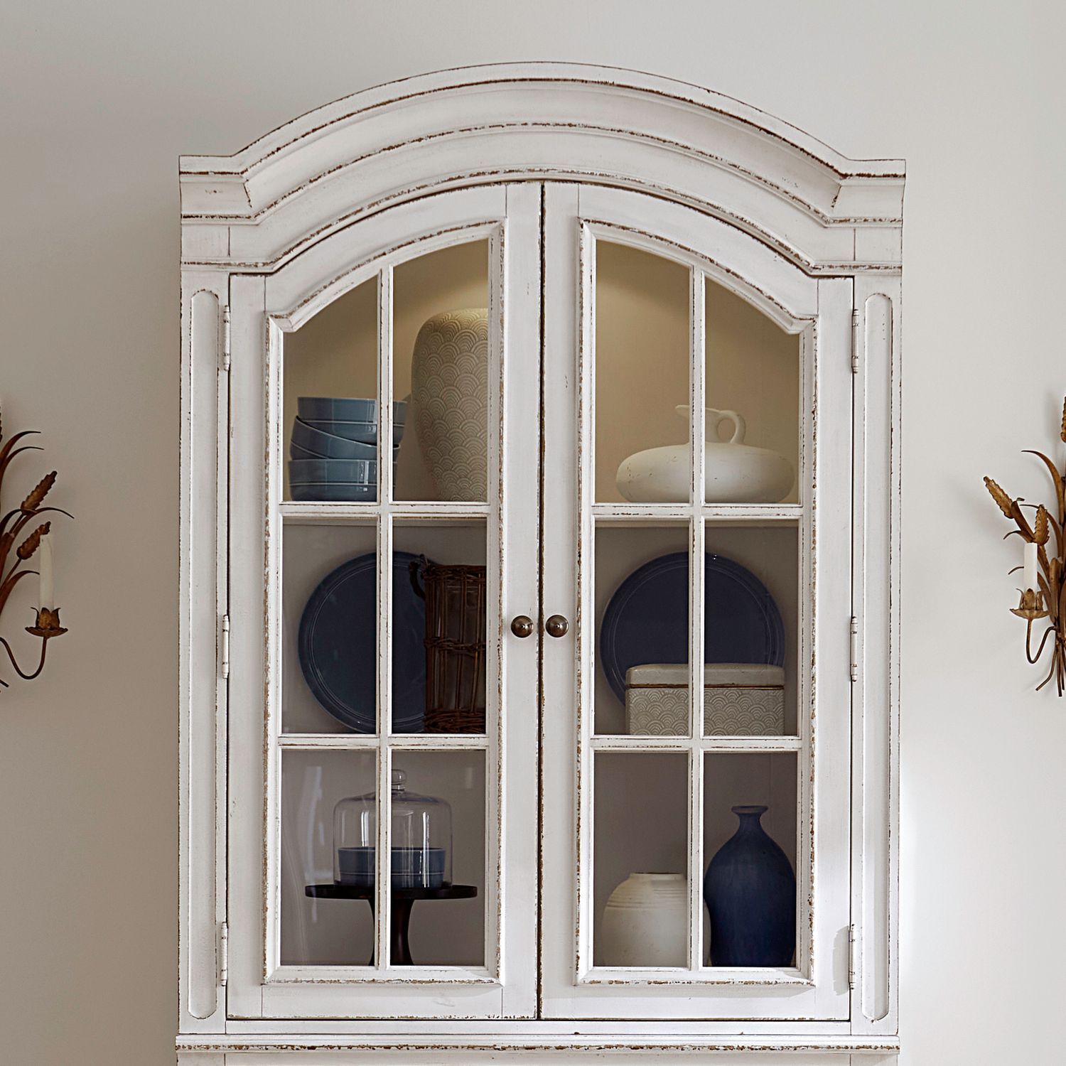 Liberty Furniture Magnolia Manor - Bunching Display Cabinet Top - White