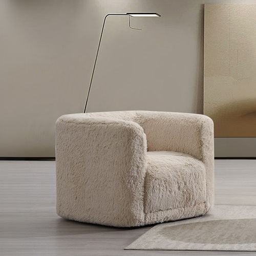 Upendo - Chair With Swivel - Beige Linen, beige
