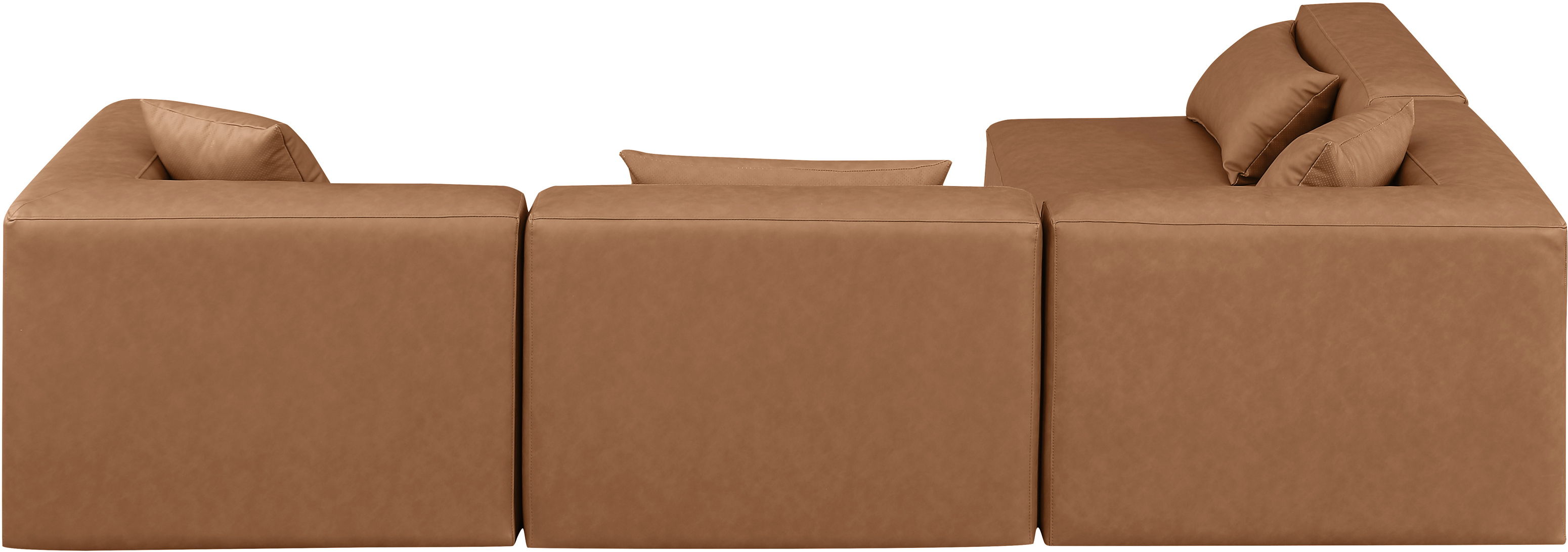 Cube - 4 Piece Modular Corner Sectional - Brown